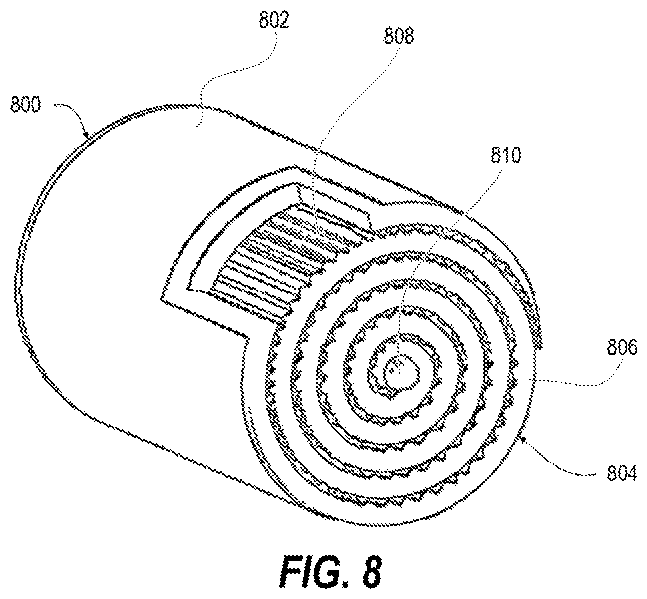 Patent US12320471 Figure 8 – Cryogenic flux capacitor for solid-state storage and on-demand supply of fluid commodities