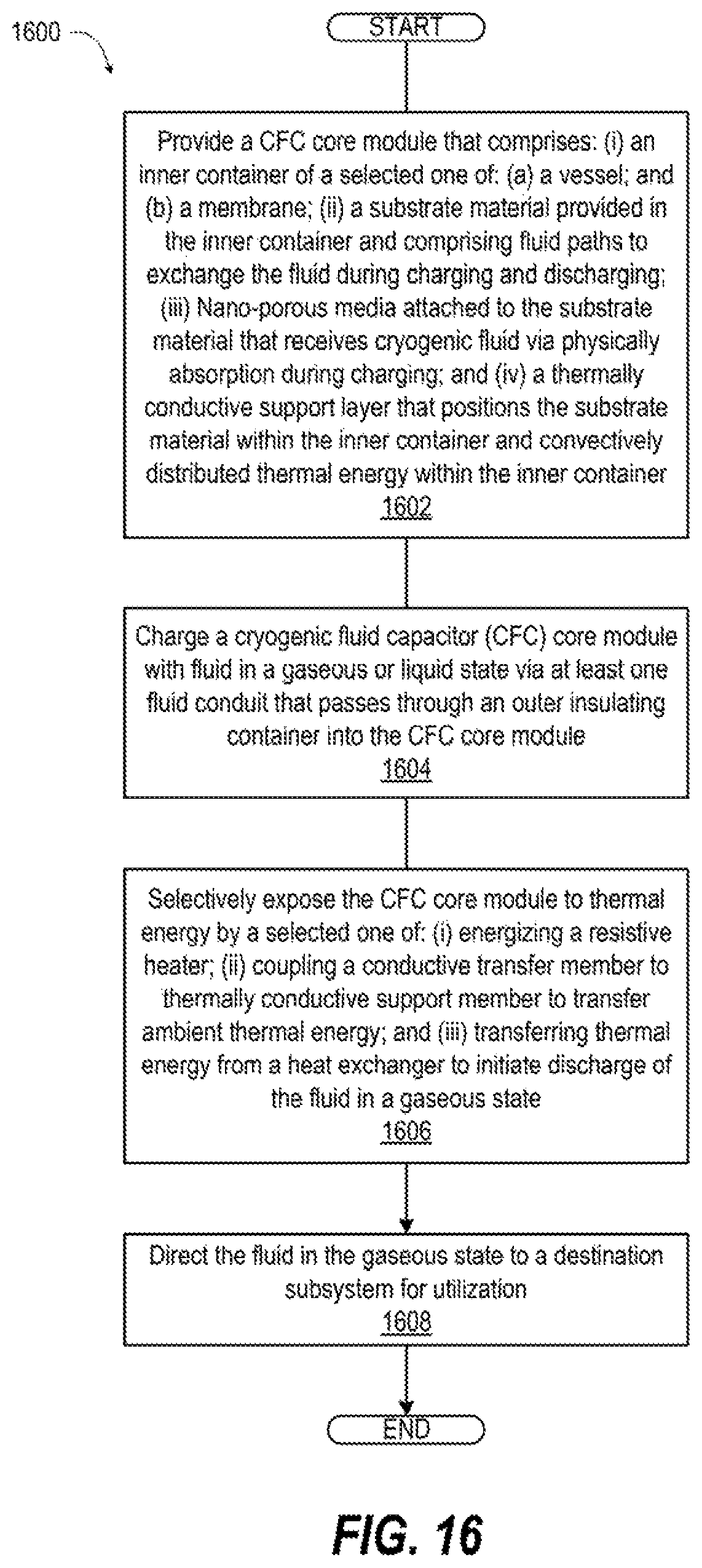 Patent US12320471 Figure 16 – Cryogenic flux capacitor for solid-state storage and on-demand supply of fluid commodities