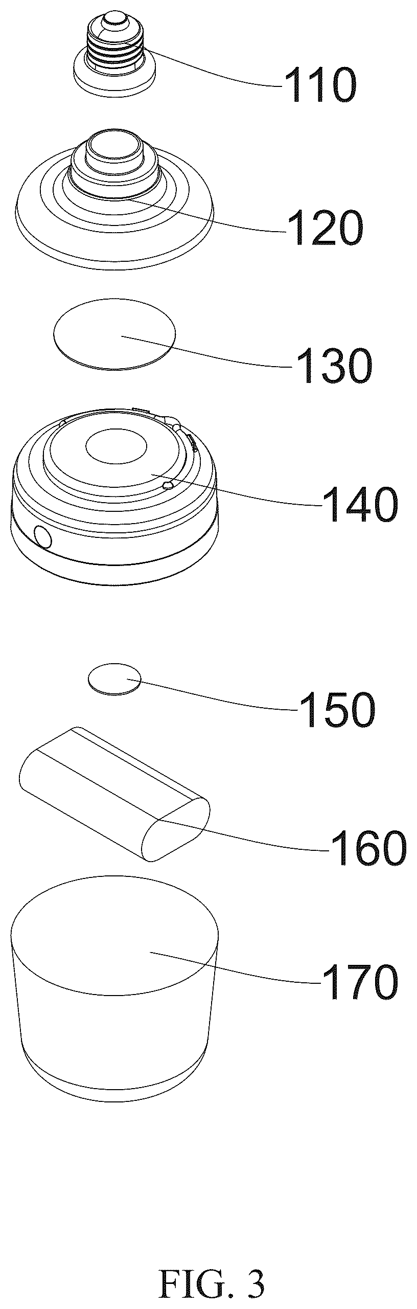 Patent US12320476 Figure 3 – Detachable led lamp device