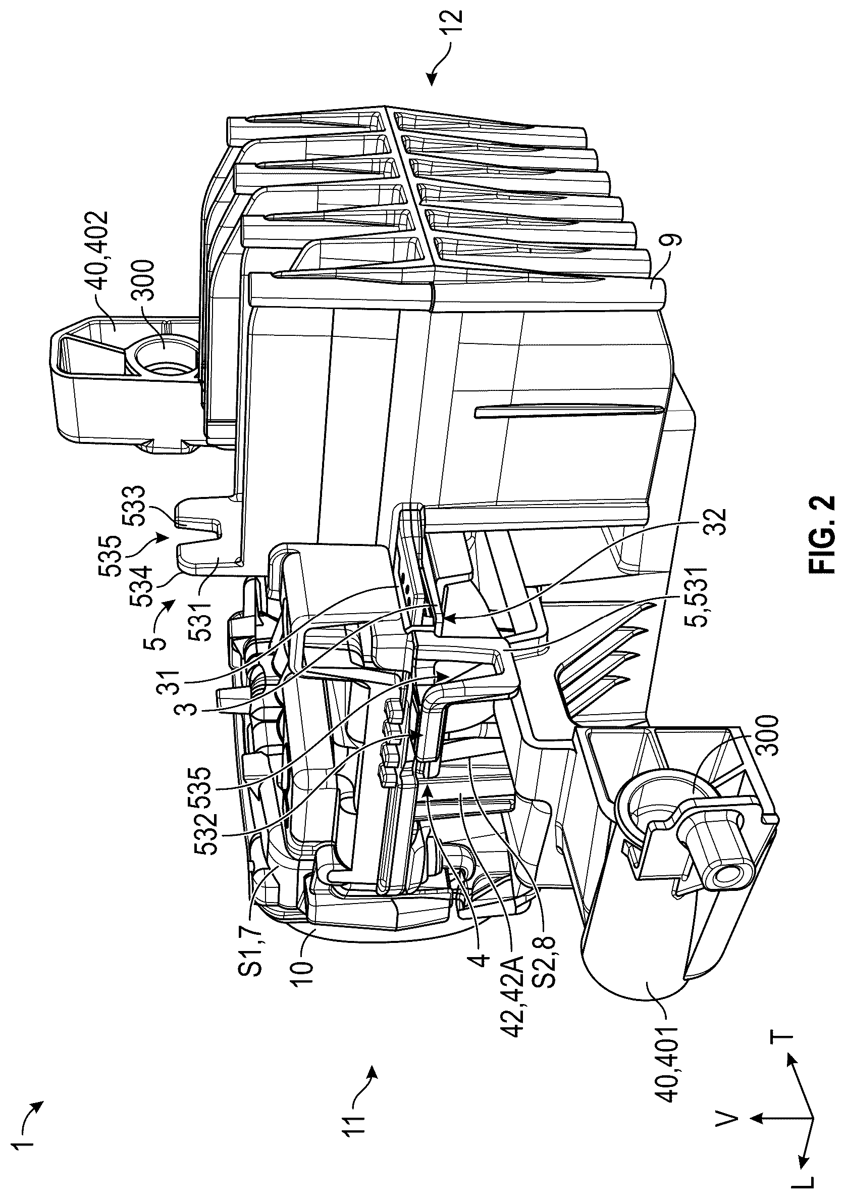 Patent US12320481 Figure 2 – Light module intended for being attached to a light device of a motor vehicle