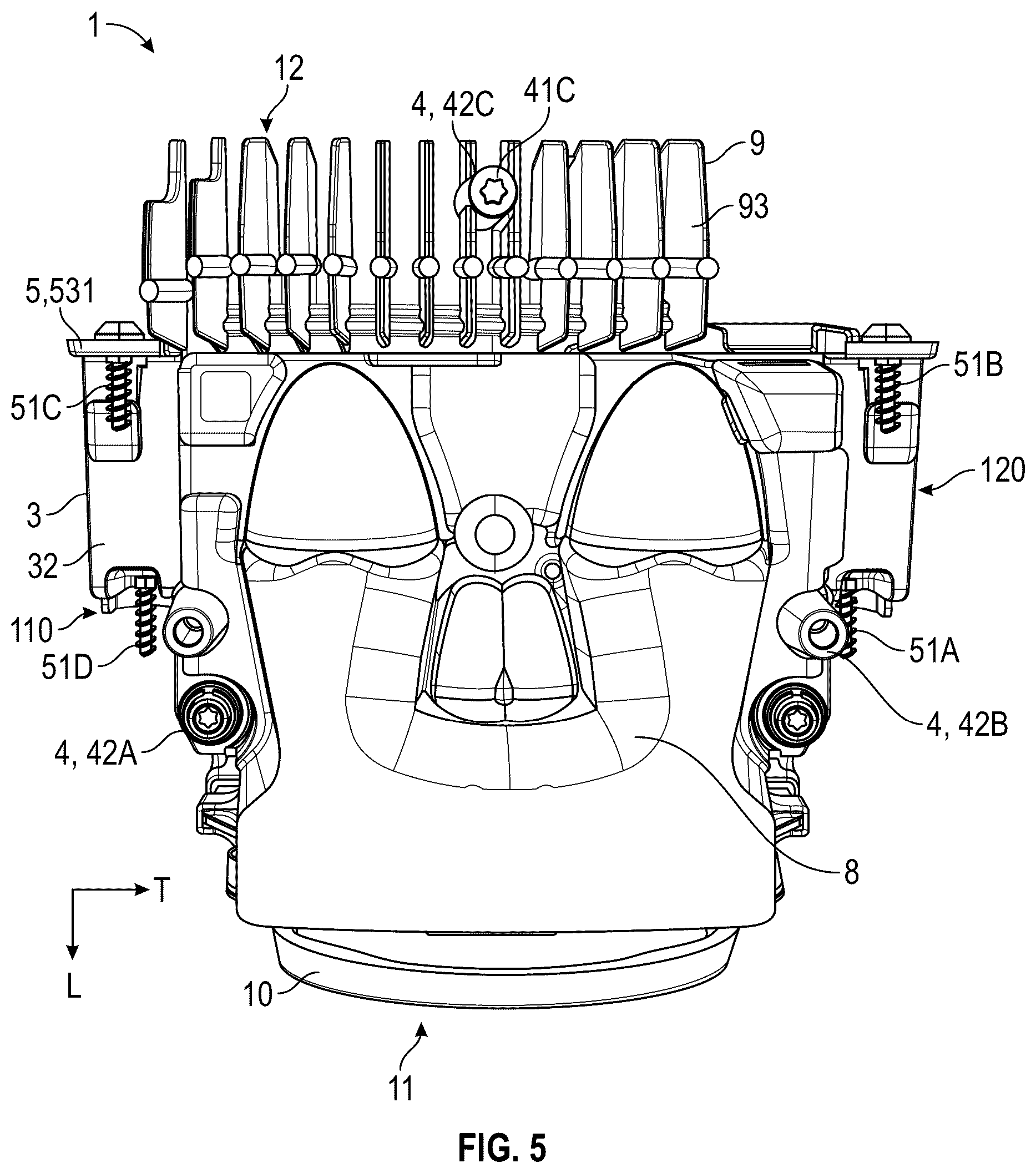 Patent US12320481 Figure 5 – Light module intended for being attached to a light device of a motor vehicle