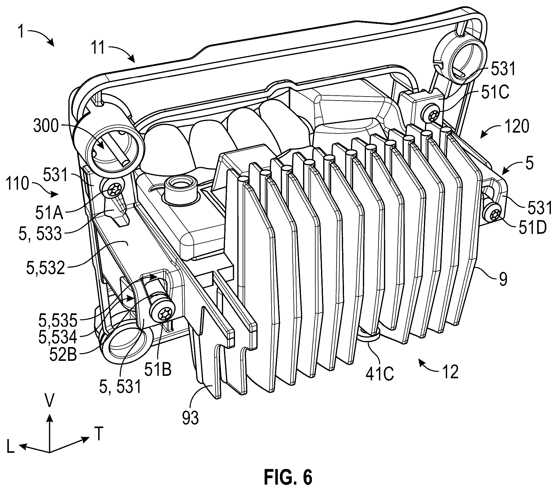 Patent US12320481 Figure 6 – Light module intended for being attached to a light device of a motor vehicle