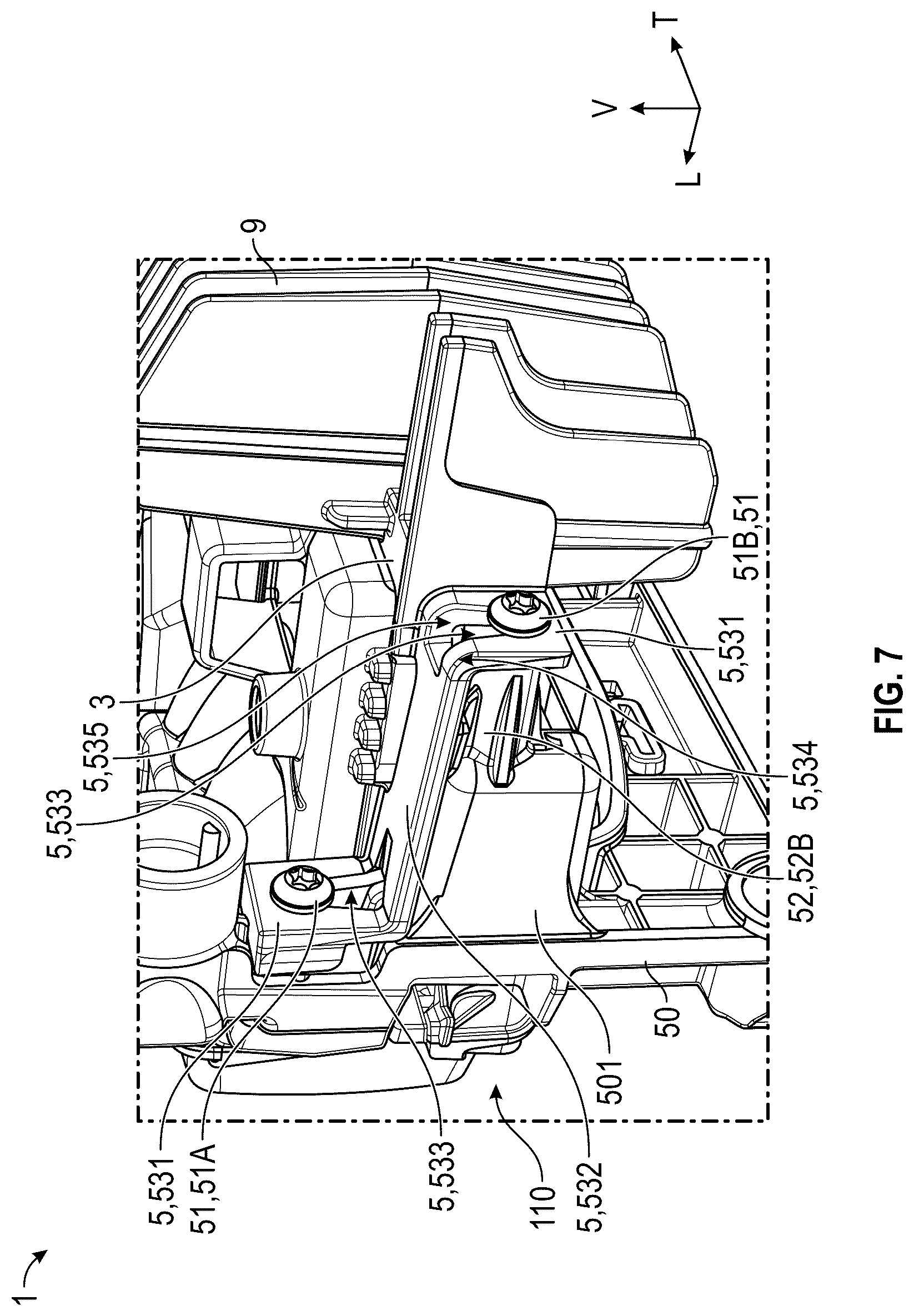 Patent US12320481 Figure 7 – Light module intended for being attached to a light device of a motor vehicle
