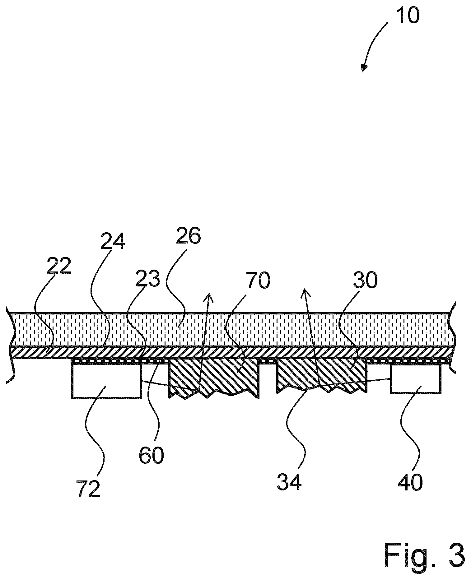 Patent US12320482 Figure 3 – Lighting component, transportation device and method for producing a lighting component