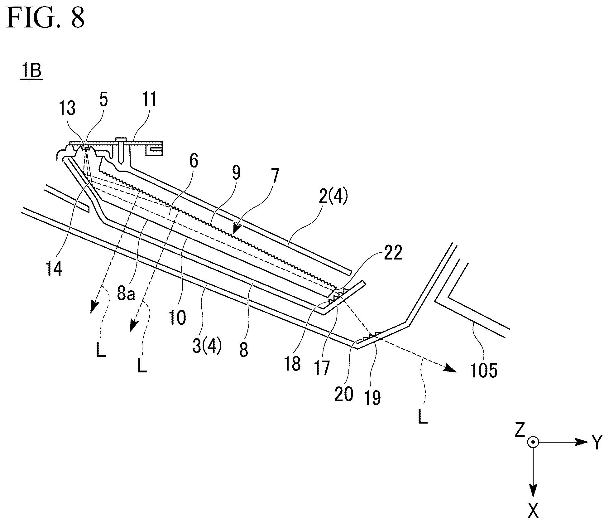 Patent US12320483 Figure 7 – Vehicle lamp