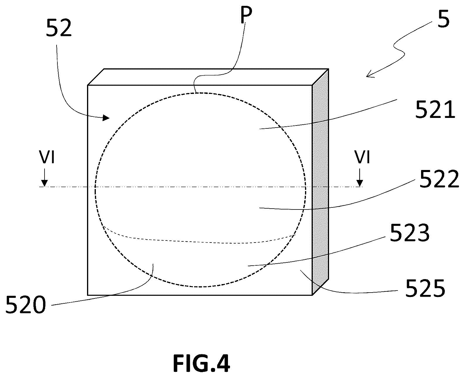Patent US12320486 Figure 4 – Light module including an element with variable light transmission rate