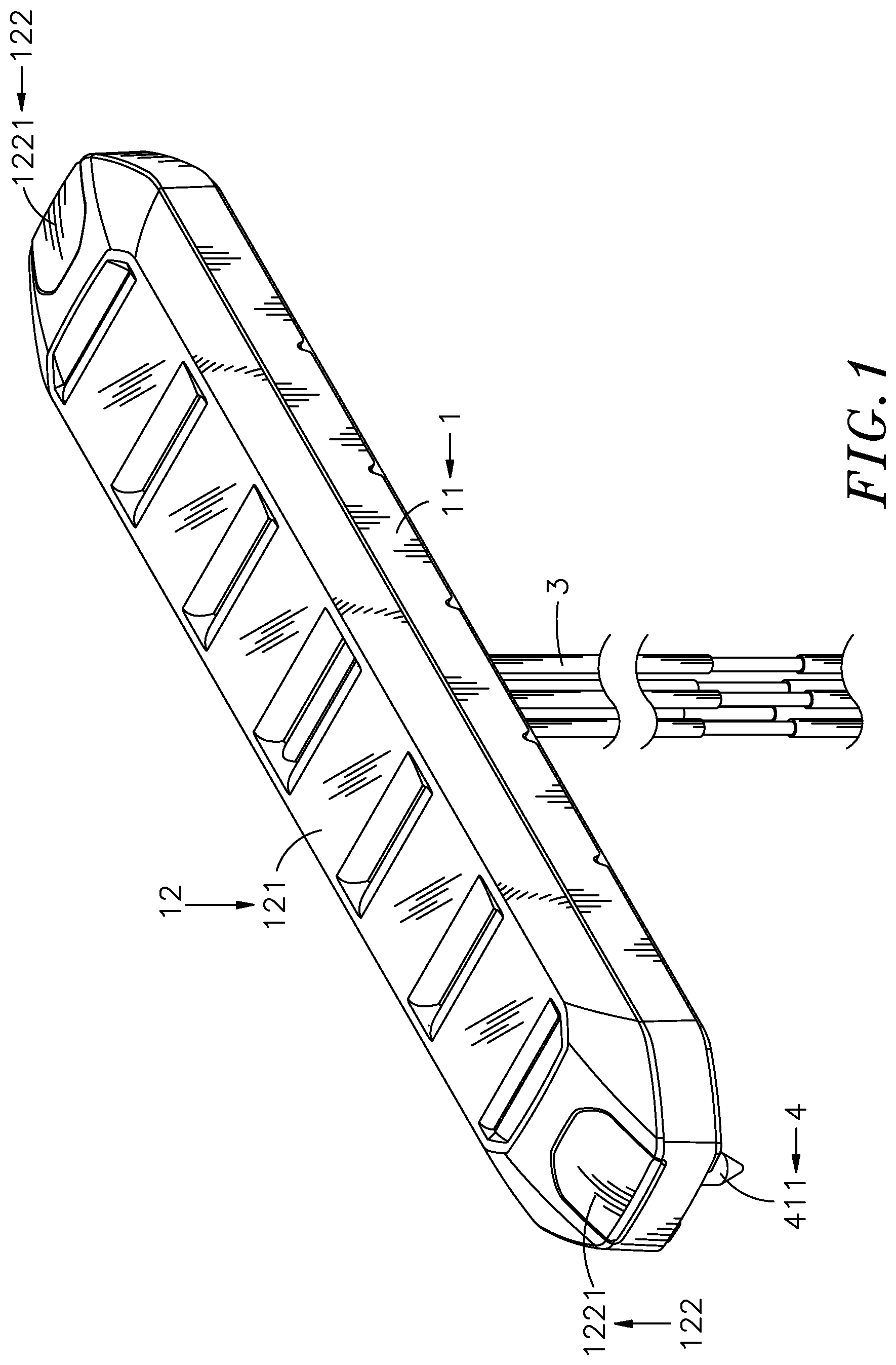 Patent US12320493 Figure 1 – Flexible warning light