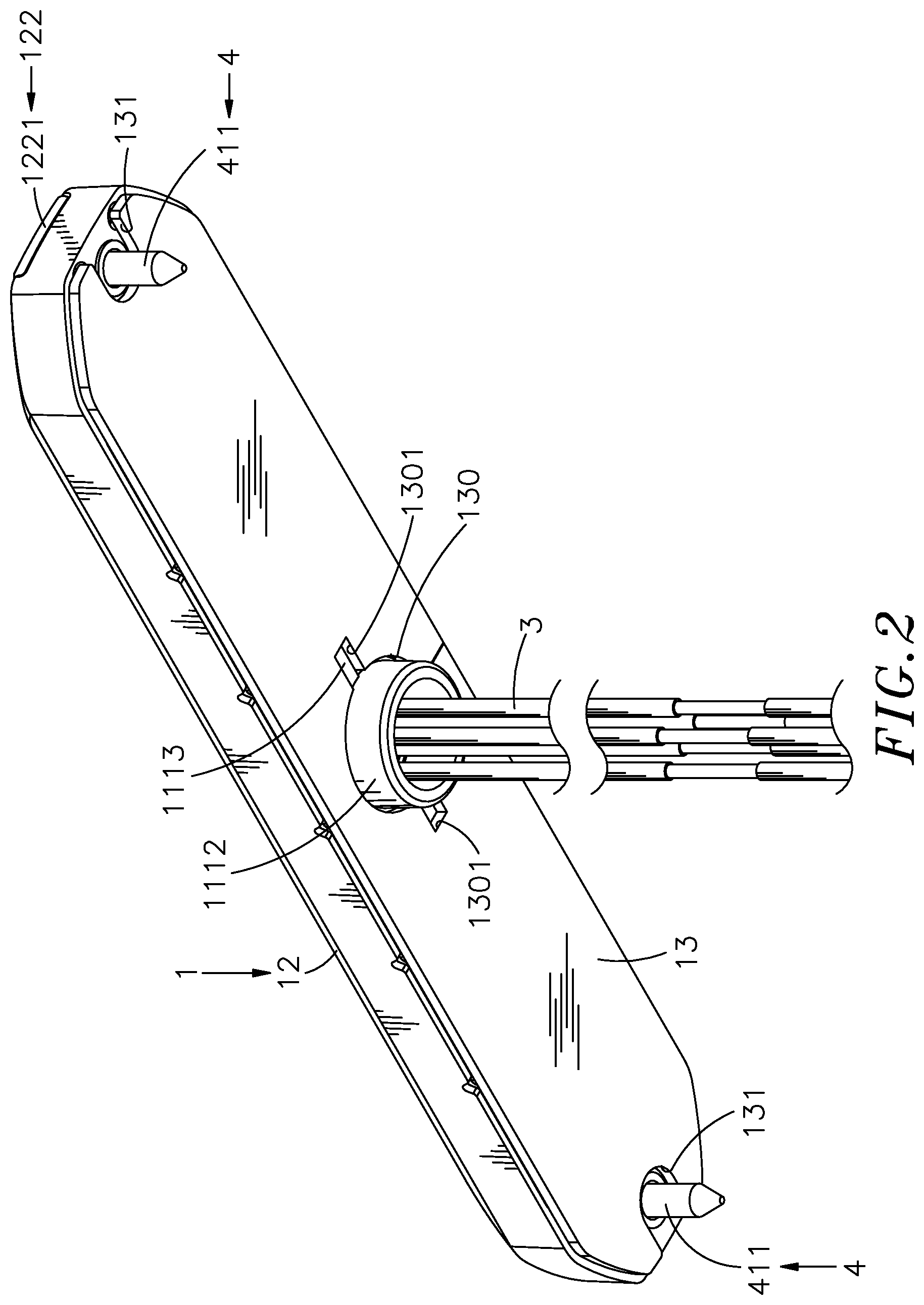 Patent US12320493 Figure 2 – Flexible warning light