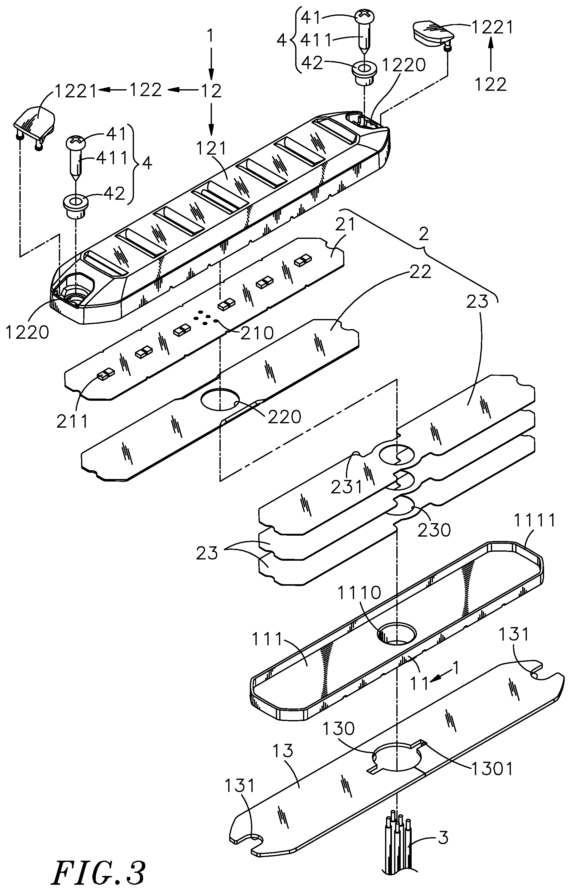 Patent US12320493 Figure 3 – Flexible warning light