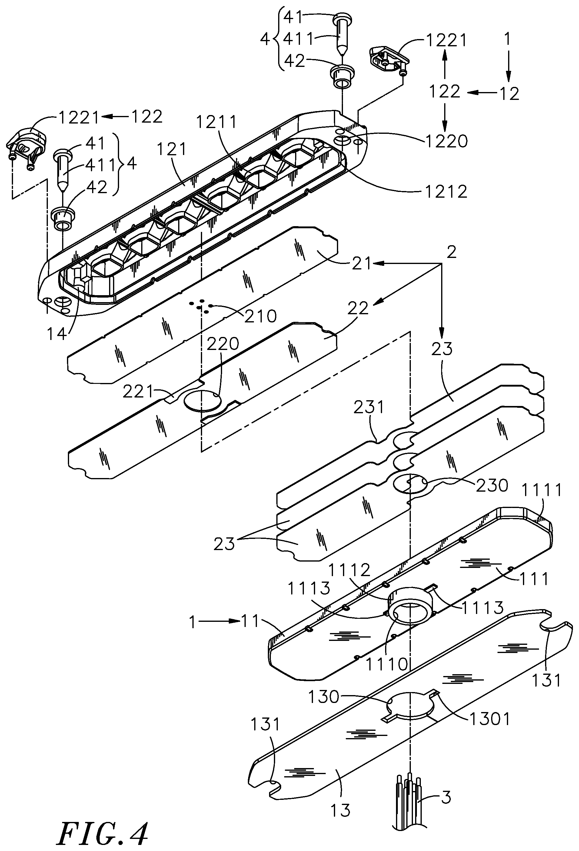 Patent US12320493 Figure 4 – Flexible warning light
