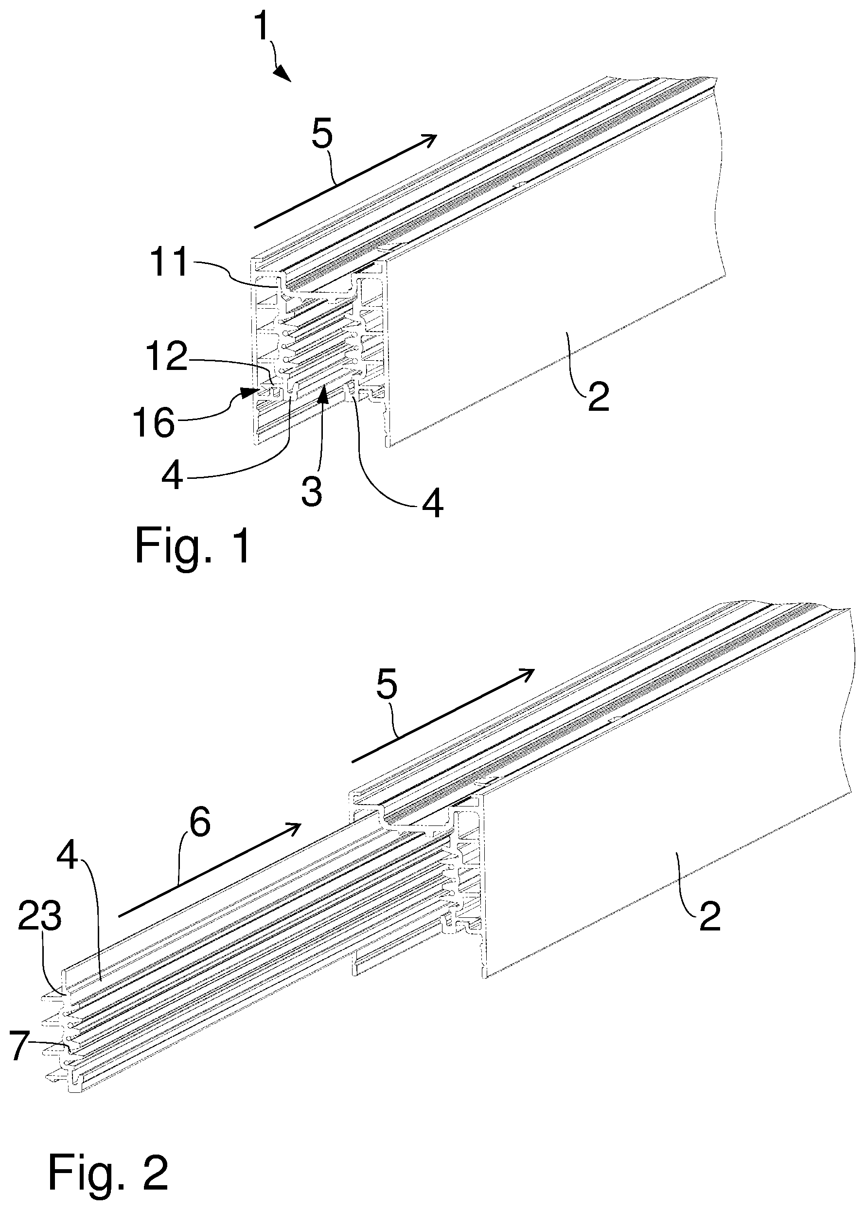 Patent US12320494 Figure 1 – Track profile for a profile light or for a track lighting system