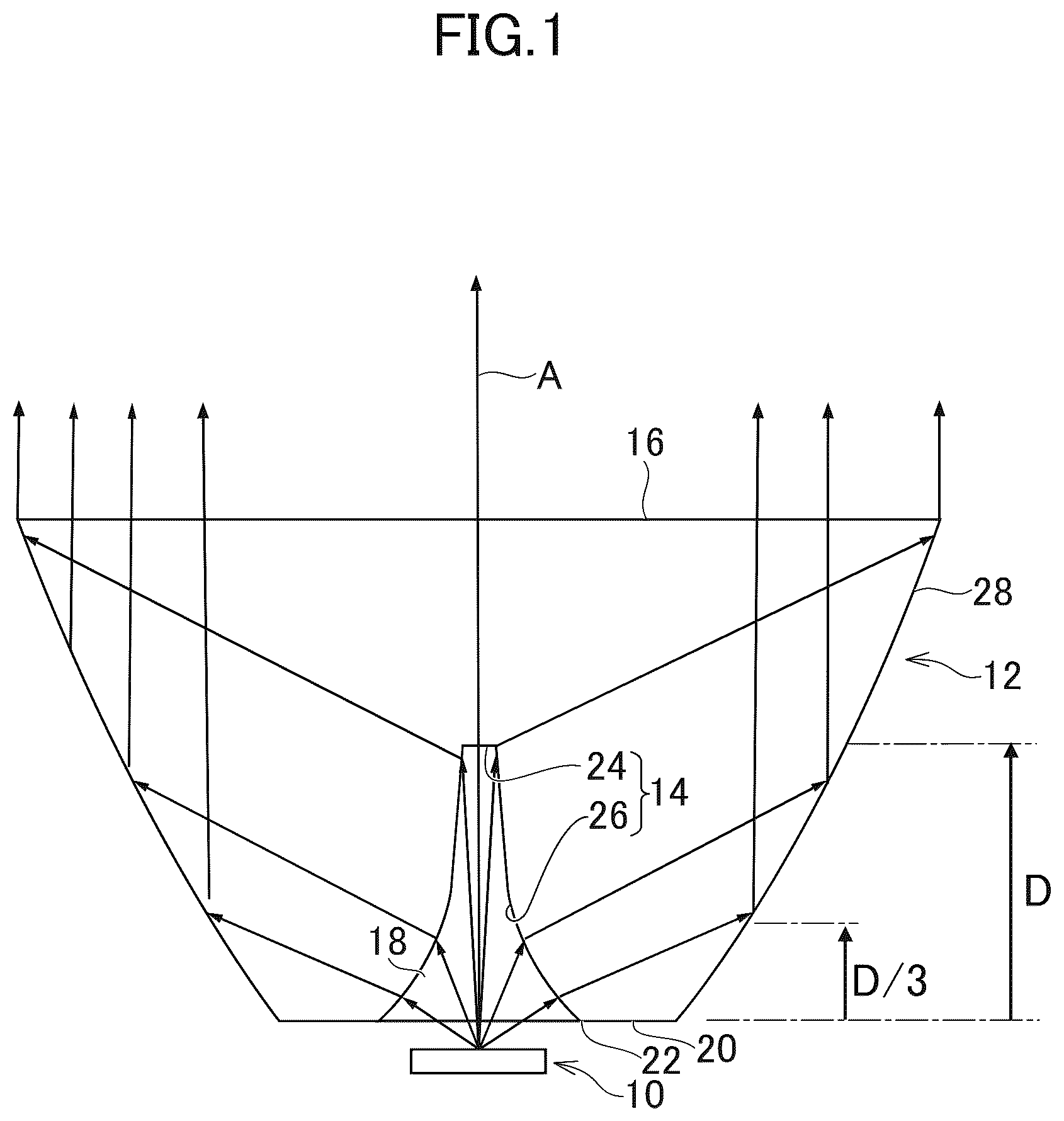 Patent US12320497 Figure 1 – Lighting device
