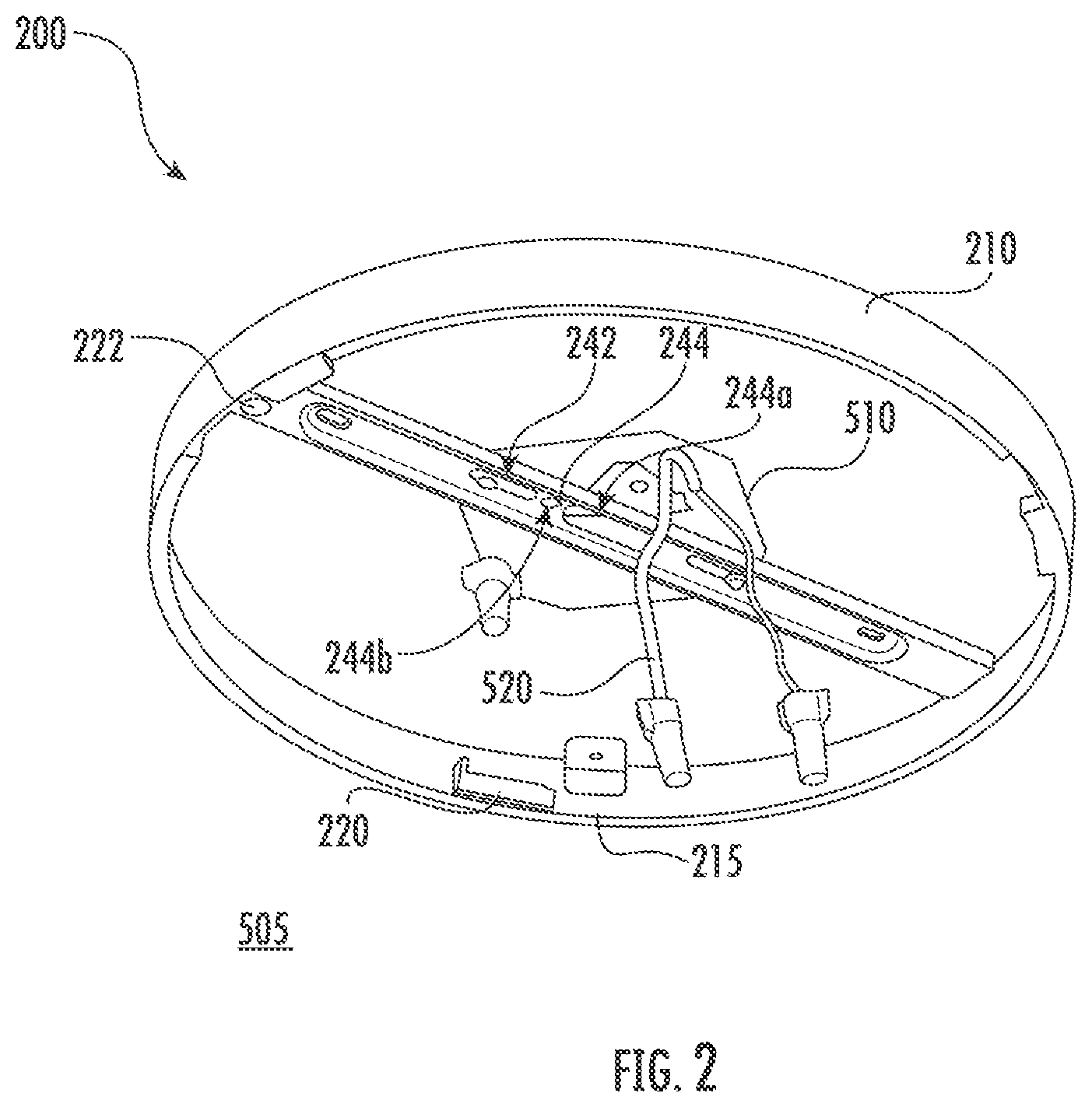 Patent US12320500 Figure 2 – Mounting bracket for flush mount lighting fixture