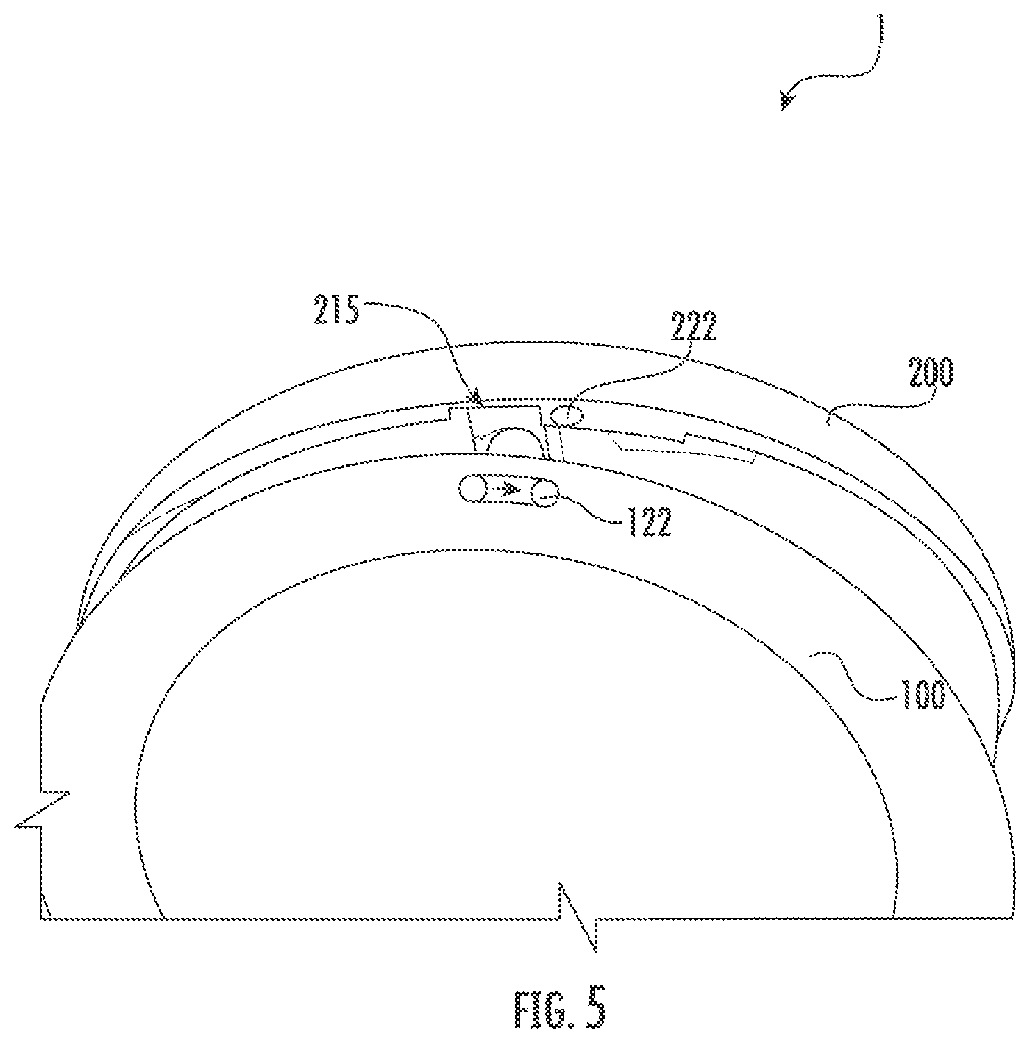 Patent US12320500 Figure 5 – Mounting bracket for flush mount lighting fixture