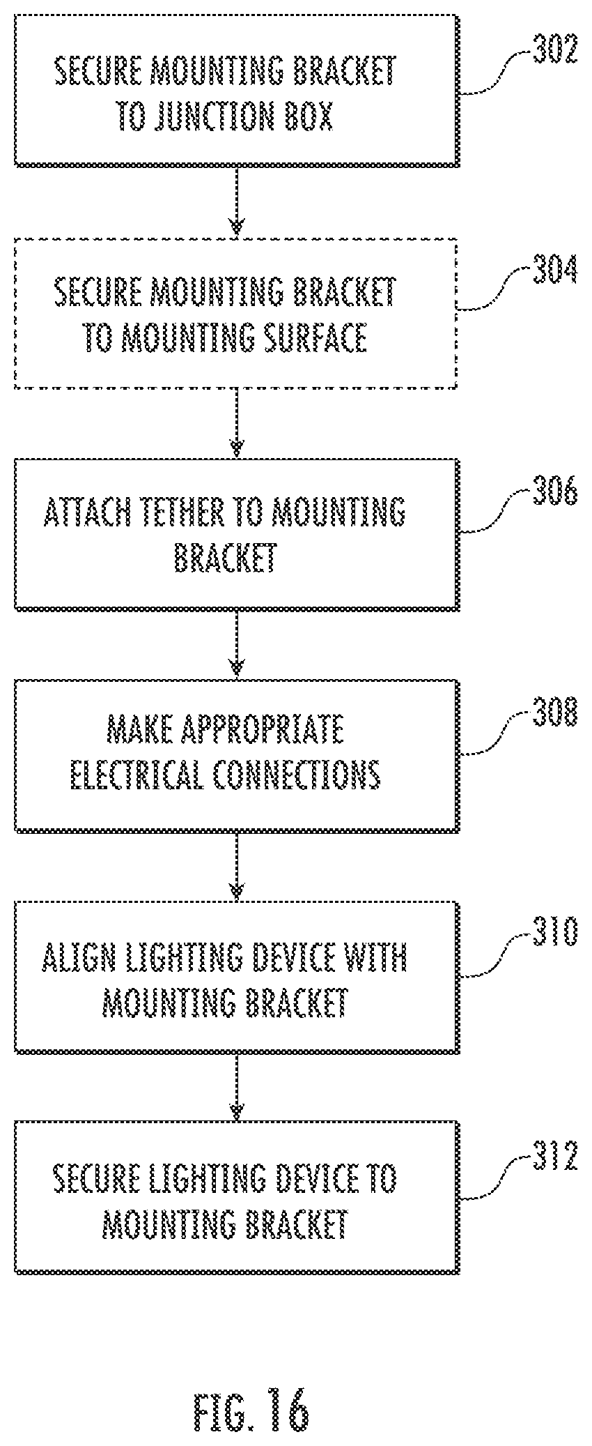 Patent US12320500 Figure 16 – Mounting bracket for flush mount lighting fixture