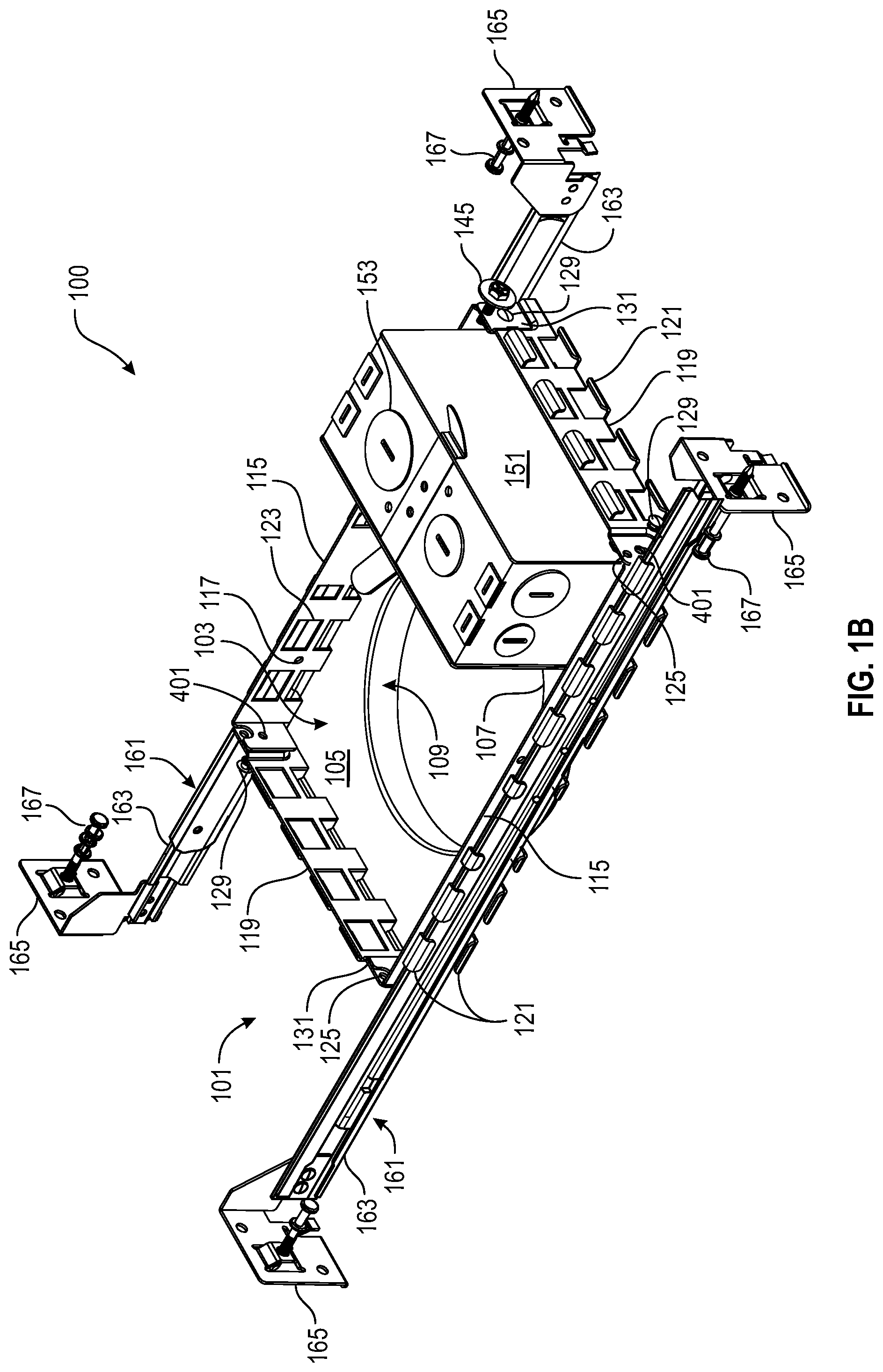 Patent US12320501 Figure 2 – Frame for lighting or junction box and I-bracket