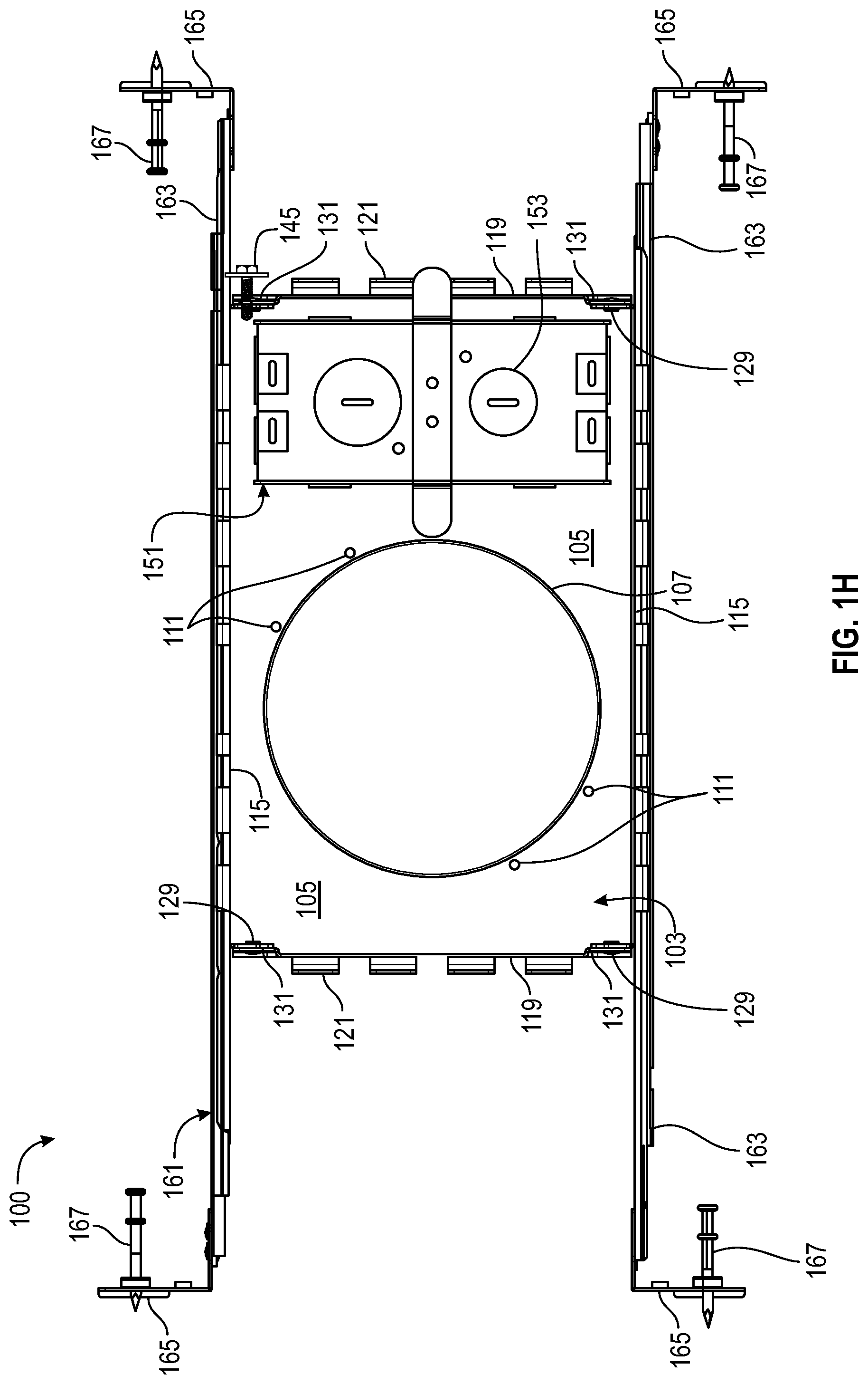 Patent US12320501 Figure 8 – Frame for lighting or junction box and I-bracket