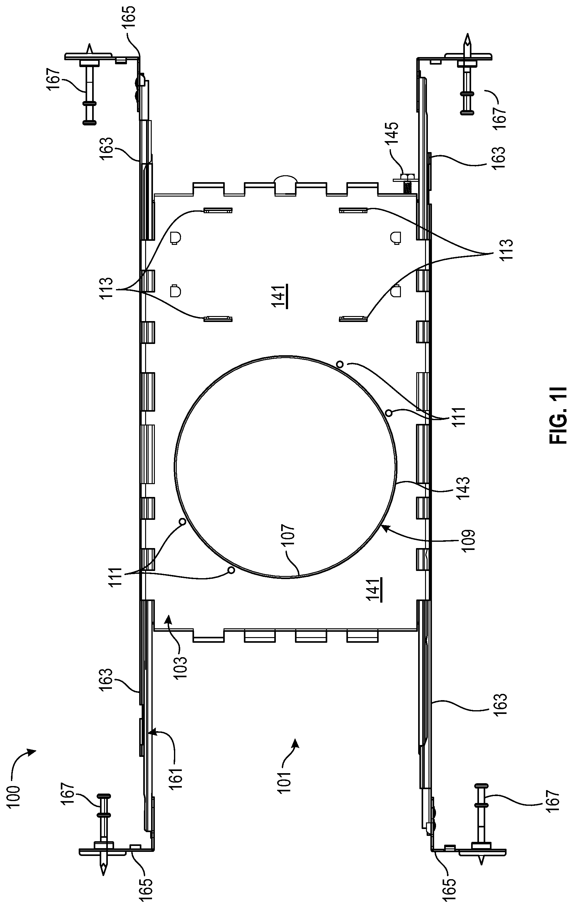 Patent US12320501 Figure 9 – Frame for lighting or junction box and I-bracket