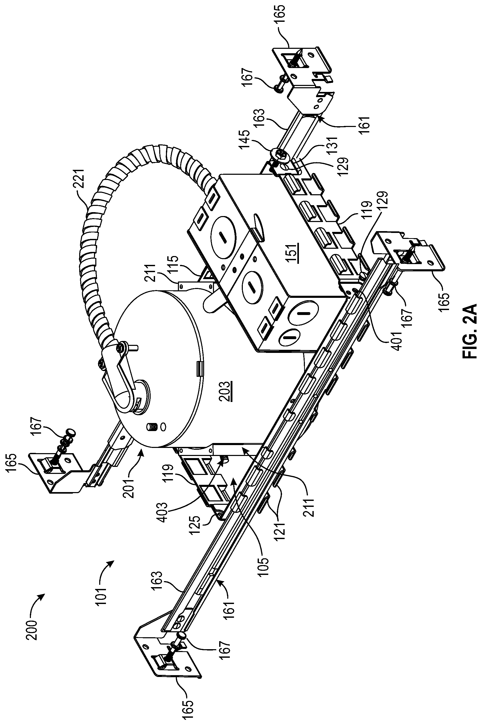 Patent US12320501 Figure 10 – Frame for lighting or junction box and I-bracket