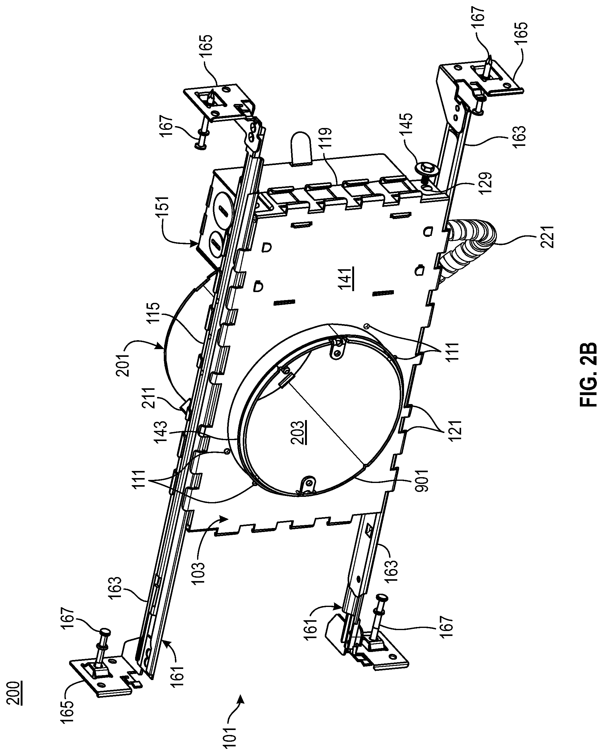 Patent US12320501 Figure 11 – Frame for lighting or junction box and I-bracket