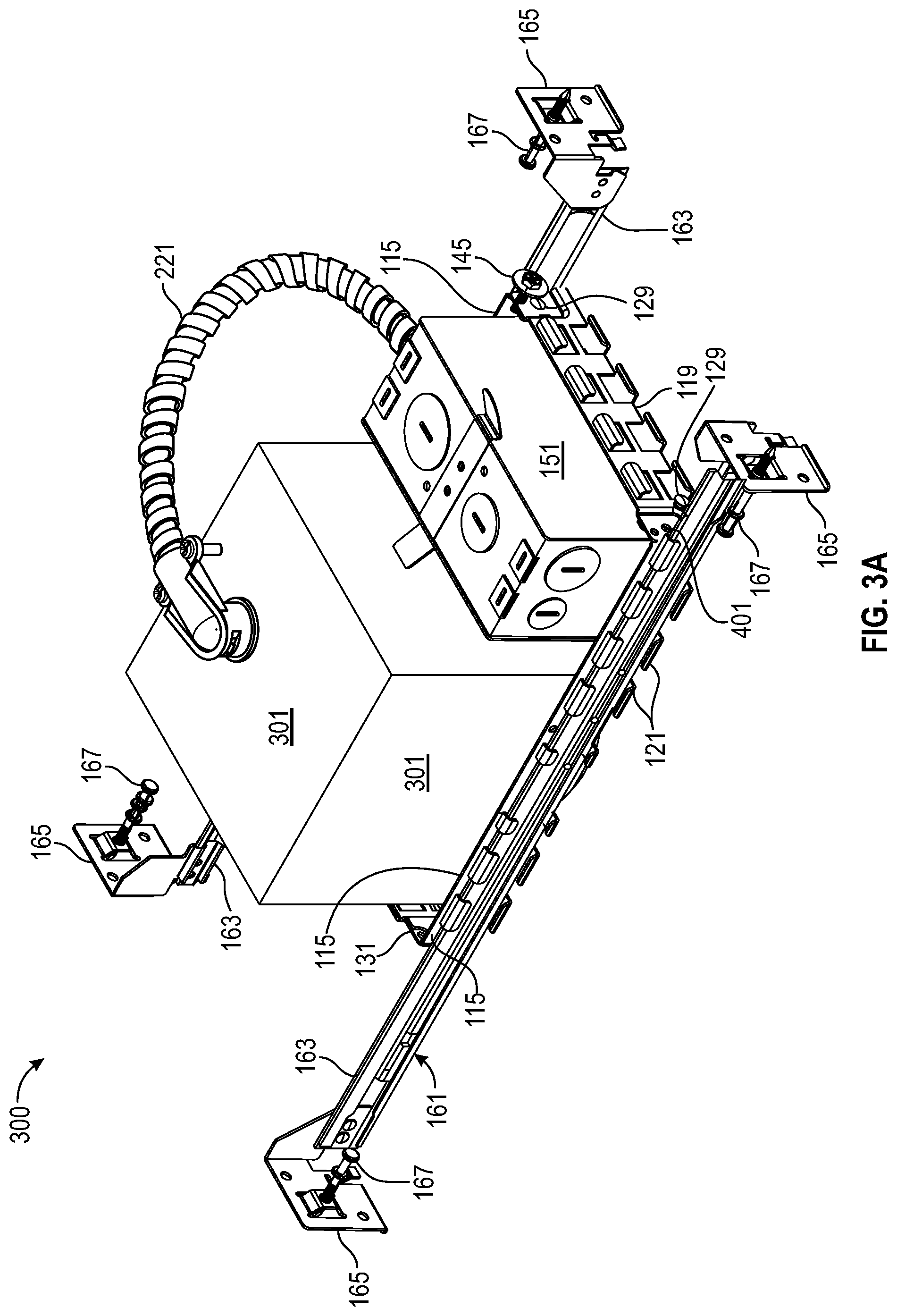 Patent US12320501 Figure 12 – Frame for lighting or junction box and I-bracket