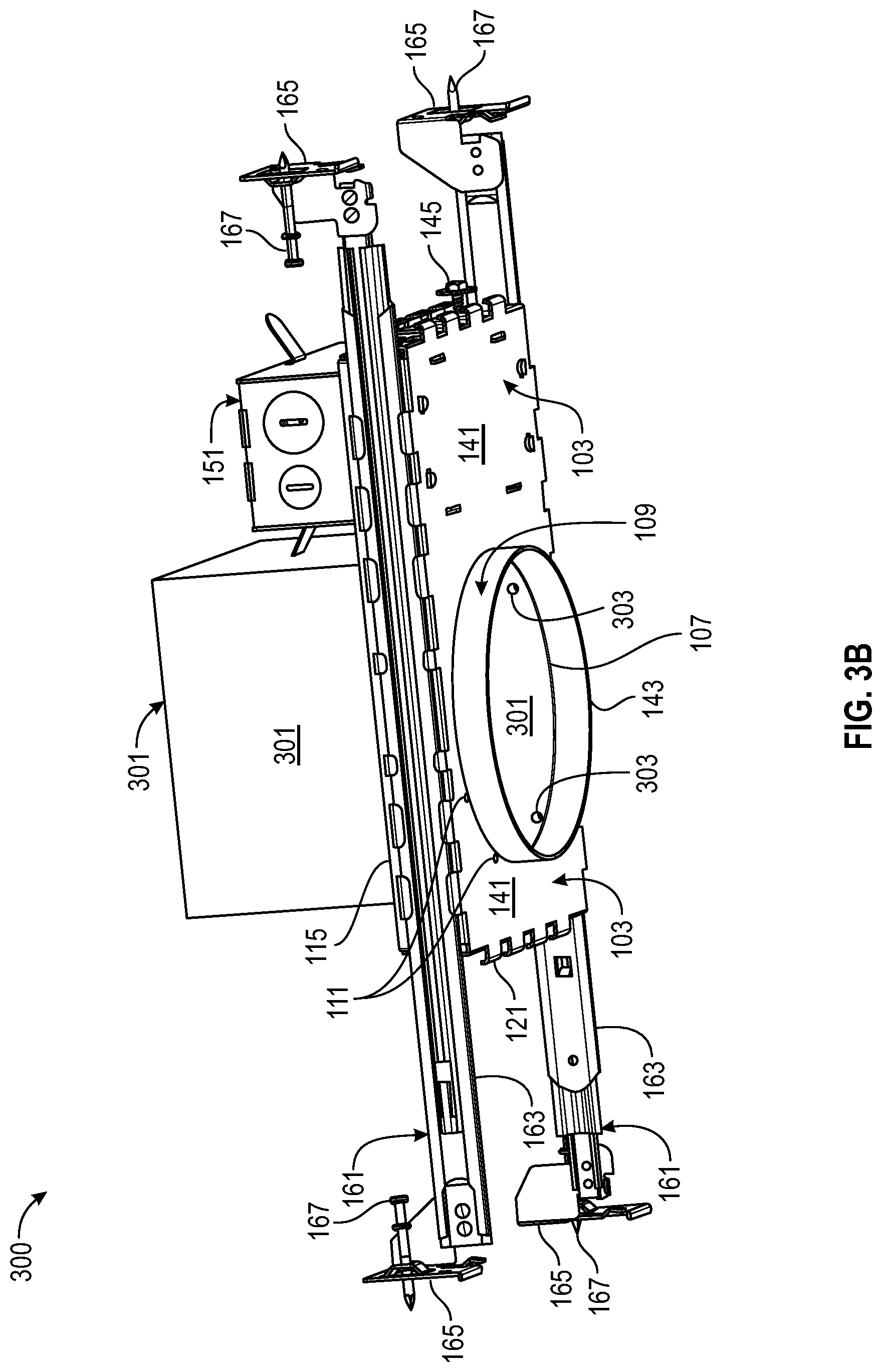Patent US12320501 Figure 13 – Frame for lighting or junction box and I-bracket