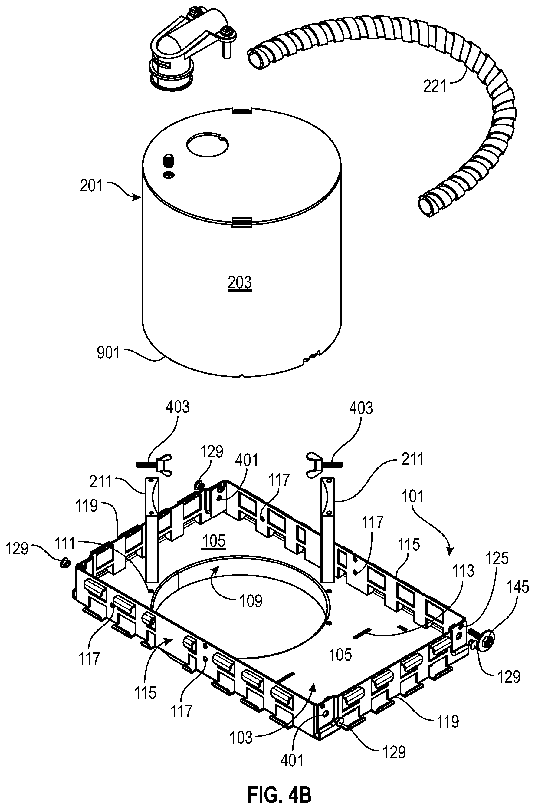 Patent US12320501 Figure 15 – Frame for lighting or junction box and I-bracket