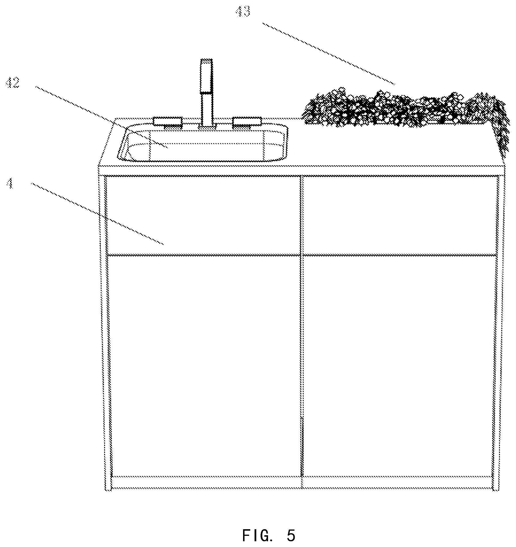 Patent US12320512 Figure 4 – Mirror and cabinet apparatus