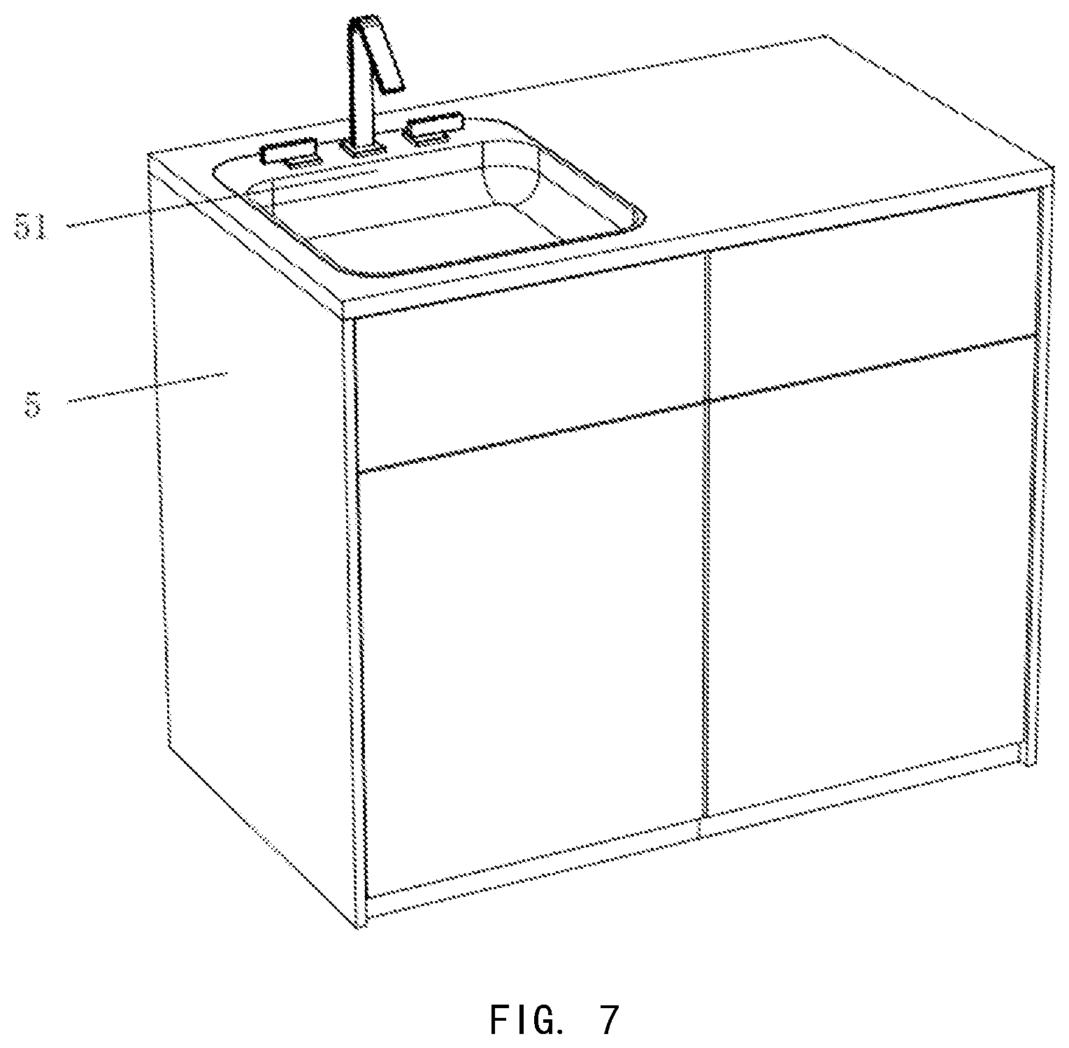 Patent US12320512 Figure 6 – Mirror and cabinet apparatus