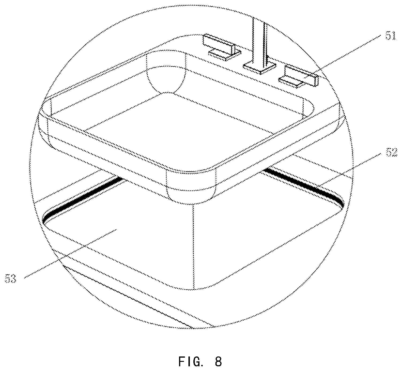Patent US12320512 Figure 7 – Mirror and cabinet apparatus