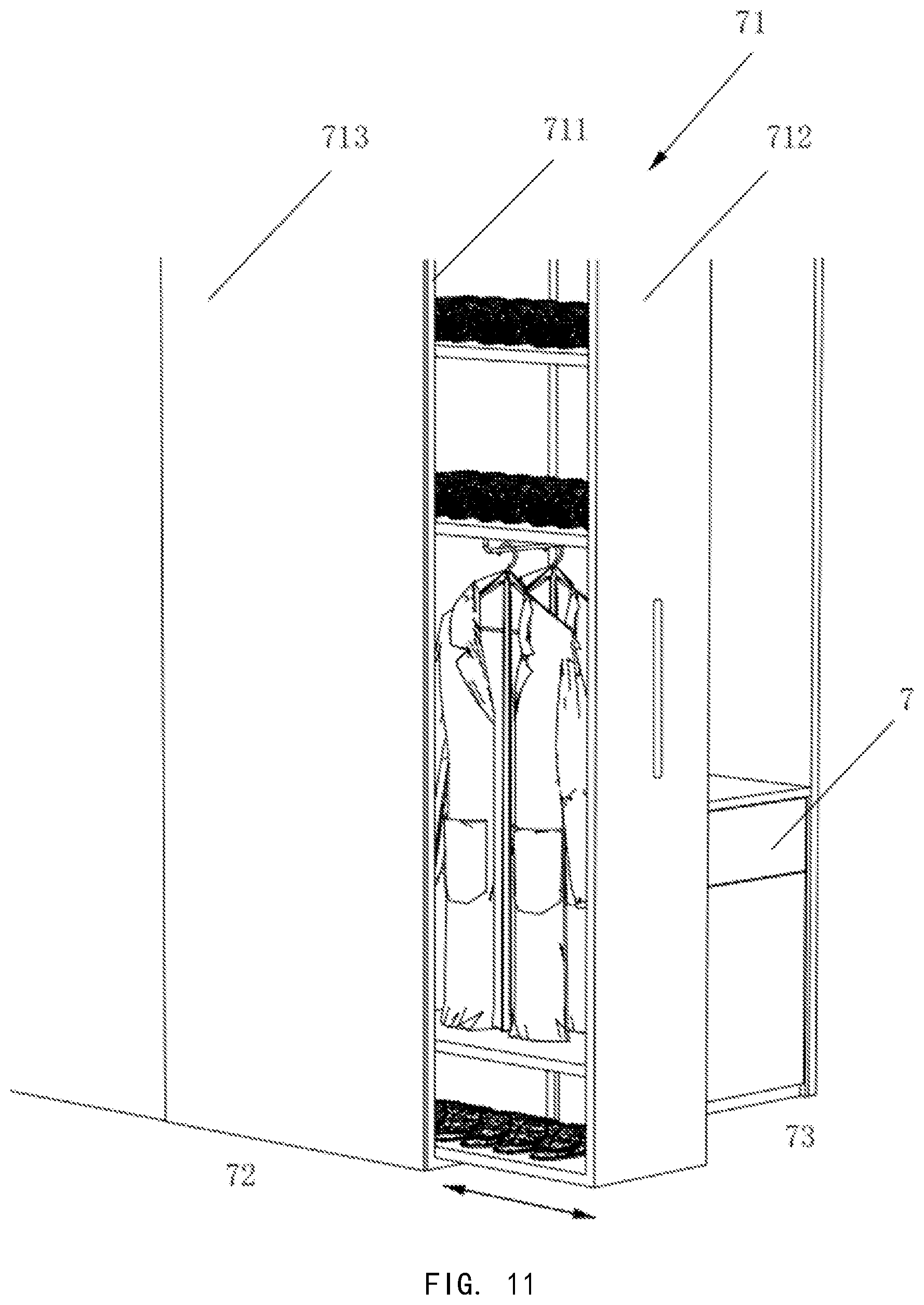 Patent US12320512 Figure 10 – Mirror and cabinet apparatus
