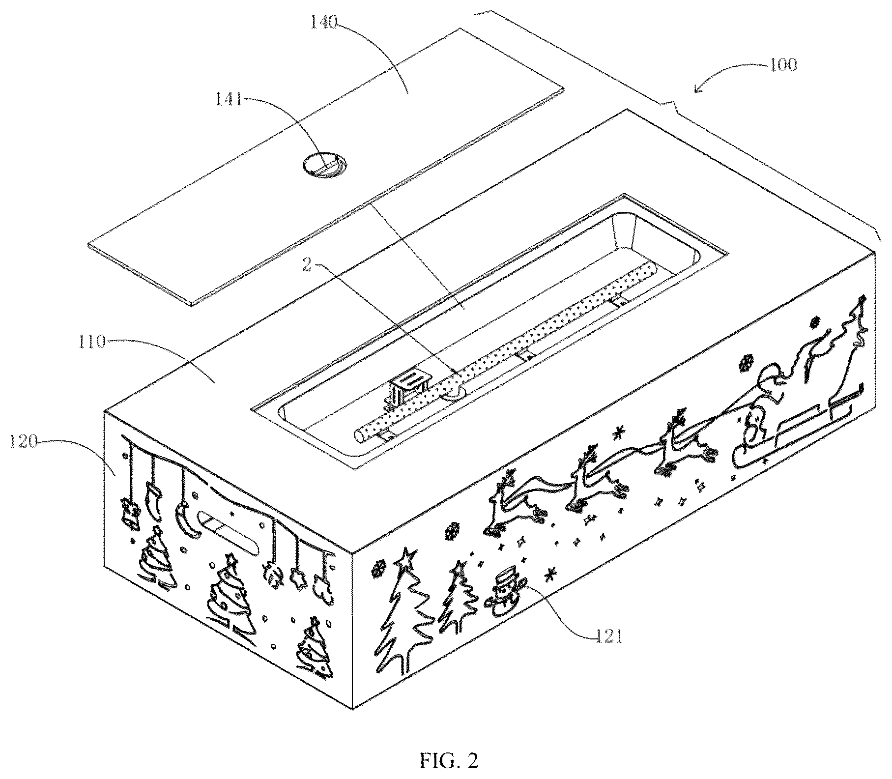 Patent US12320514 Figure 2 – Light-emitting stove device