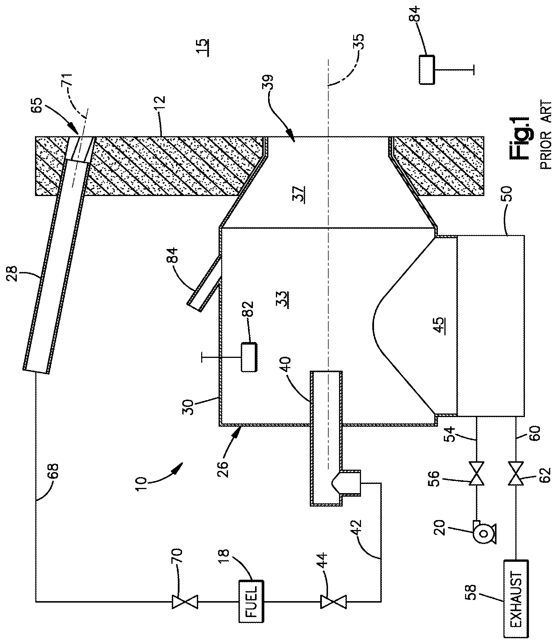 Patent US12320521 Figure 1 – Regenerative burner system and method of use