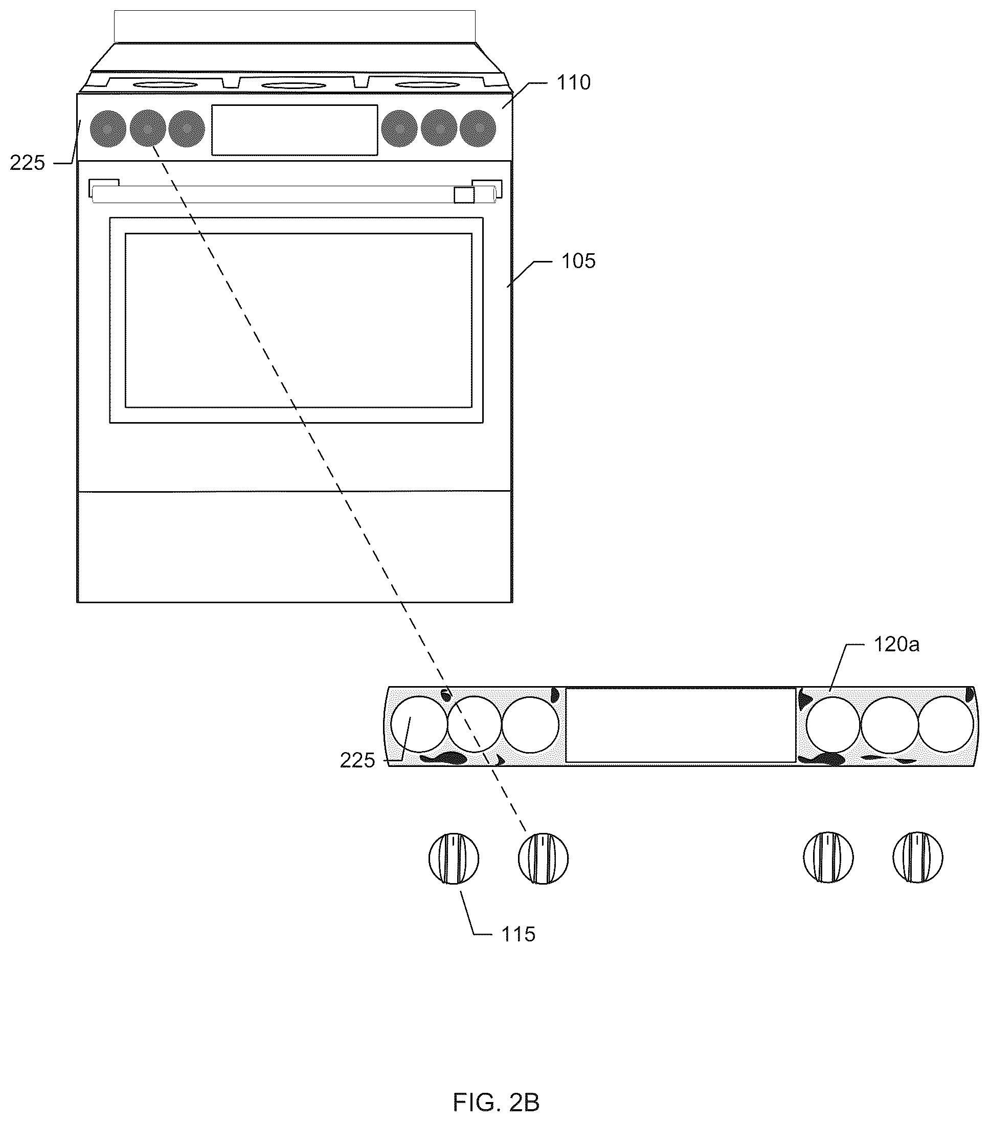 Patent US12320525 Figure 3 – Stove panel protector