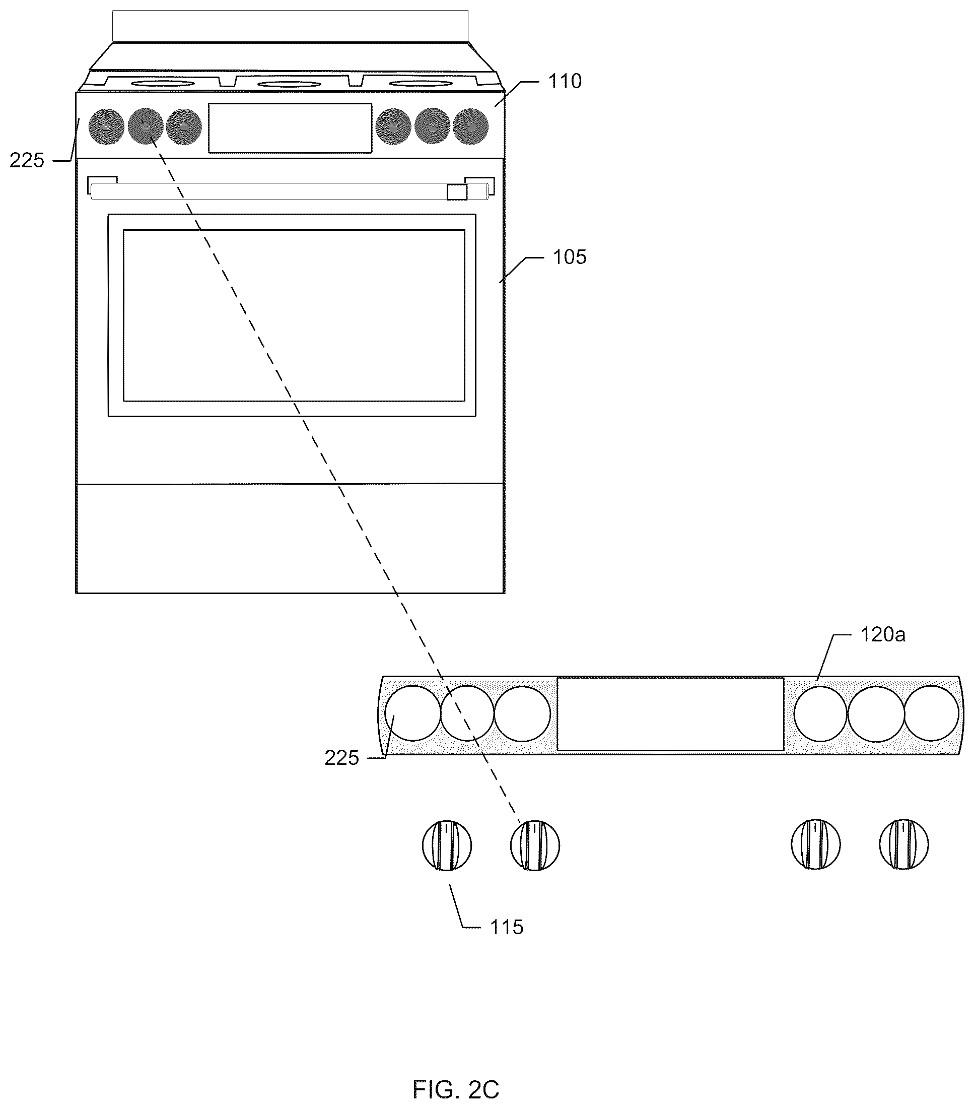 Patent US12320525 Figure 4 – Stove panel protector