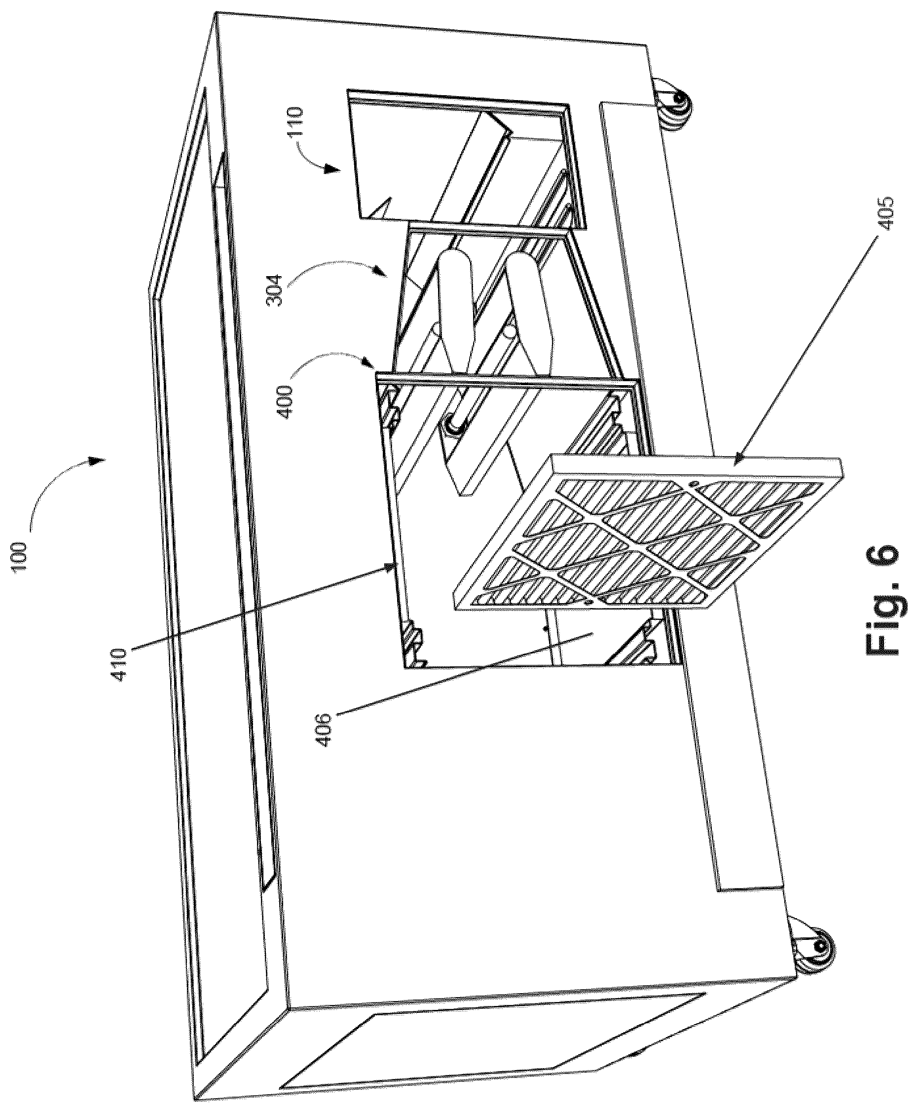 Patent US12320528 Figure 6 – Air flow management for cooking system