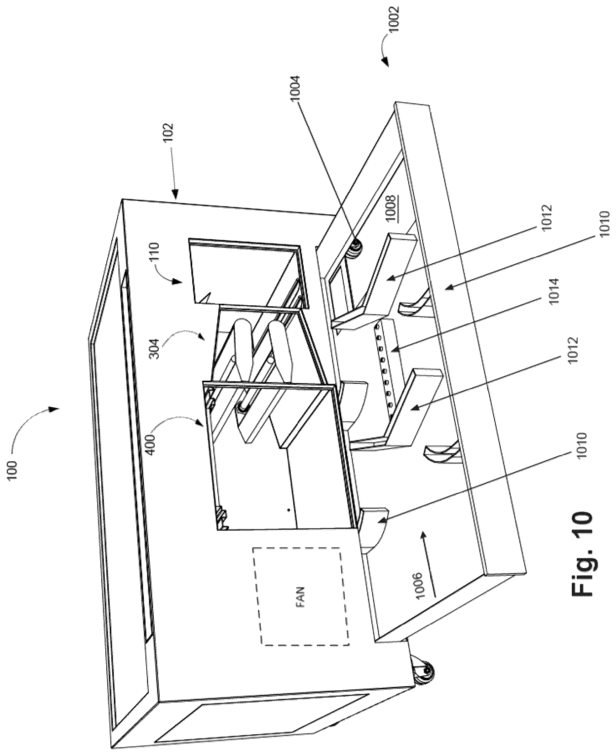 Patent US12320528 Figure 10 – Air flow management for cooking system