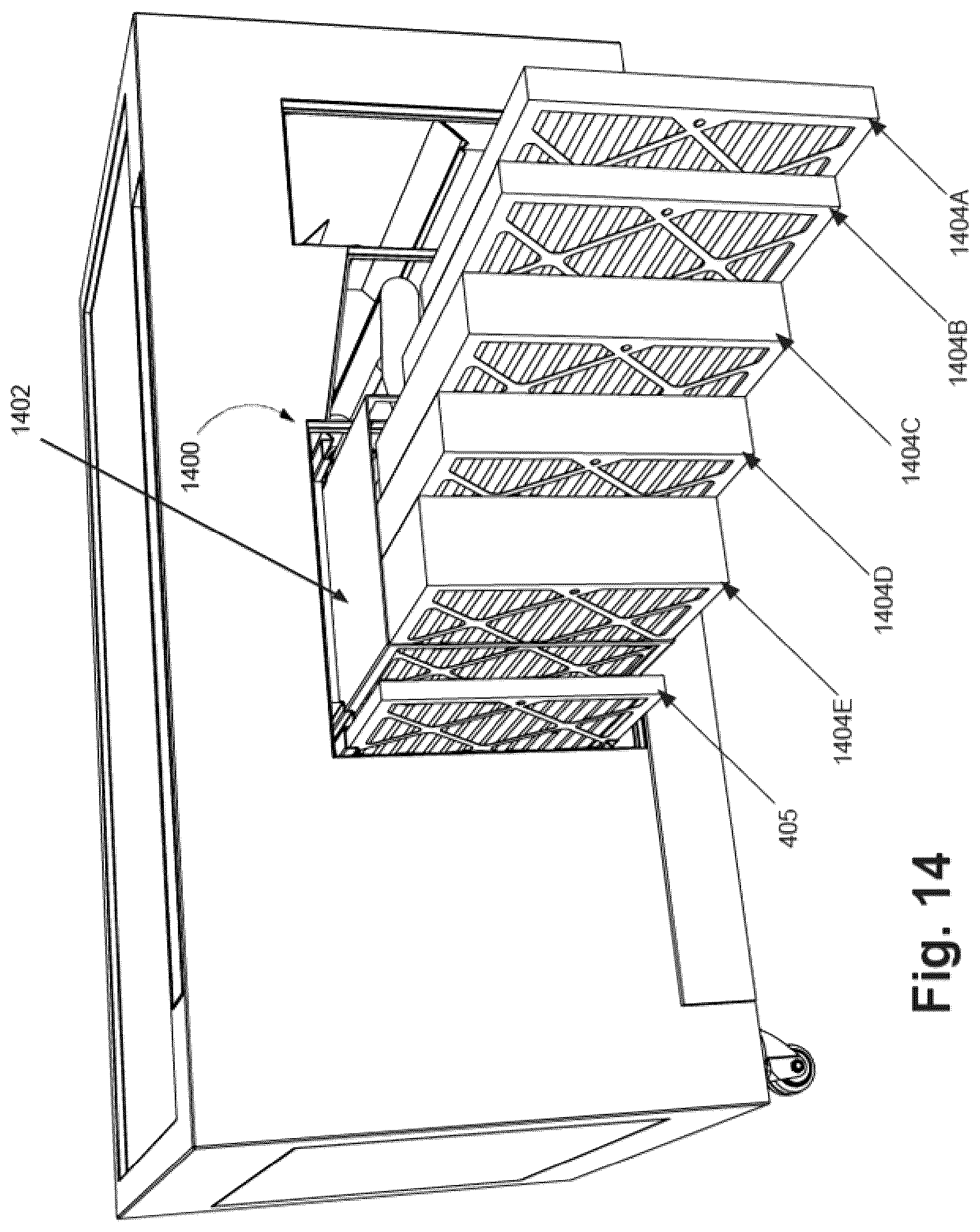 Patent US12320528 Figure 14 – Air flow management for cooking system