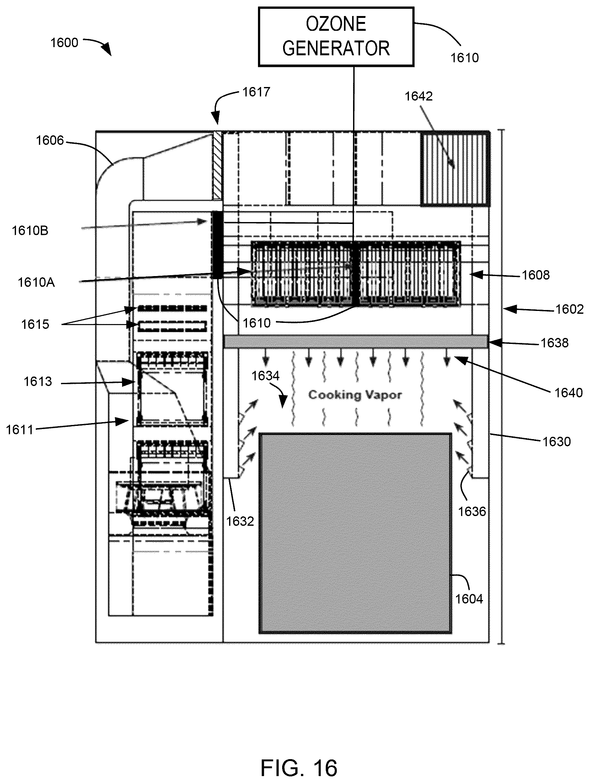 Patent US12320528 Figure 16 – Air flow management for cooking system