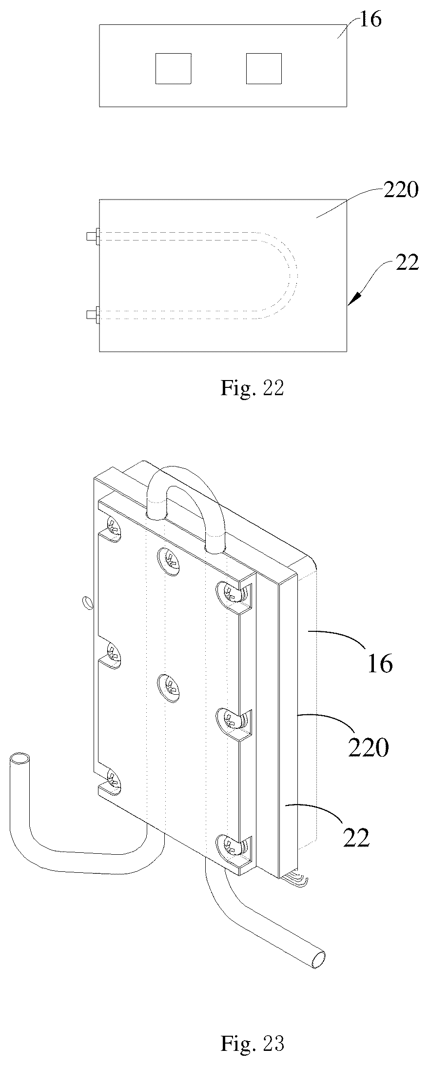 Patent US12320532 Figure 8 – Air conditioning system, and heat exchange system for heat dissipation of electronic control assembly of air conditioning system
