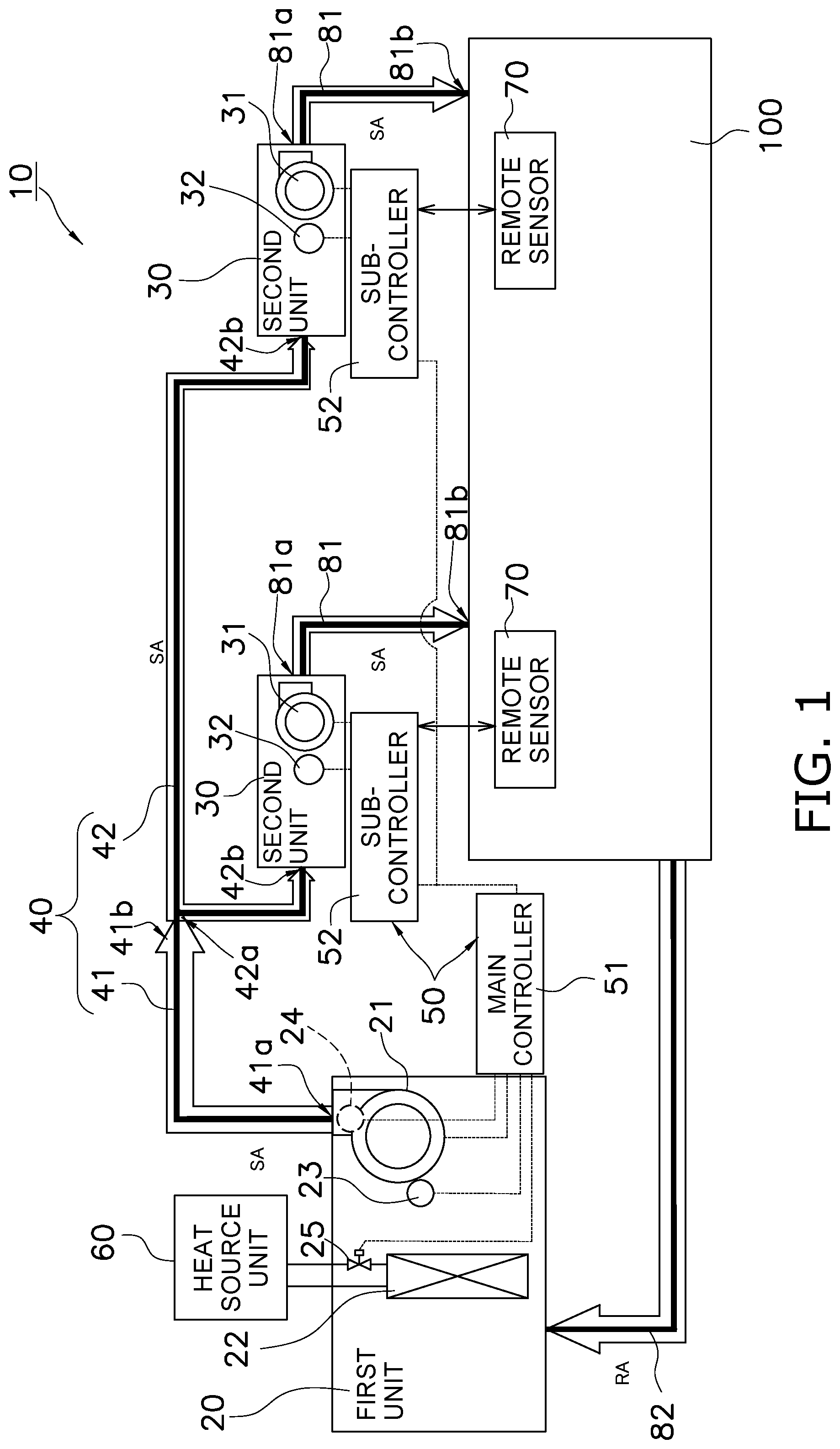 Patent US12320539 Figure 1 – Air supply system