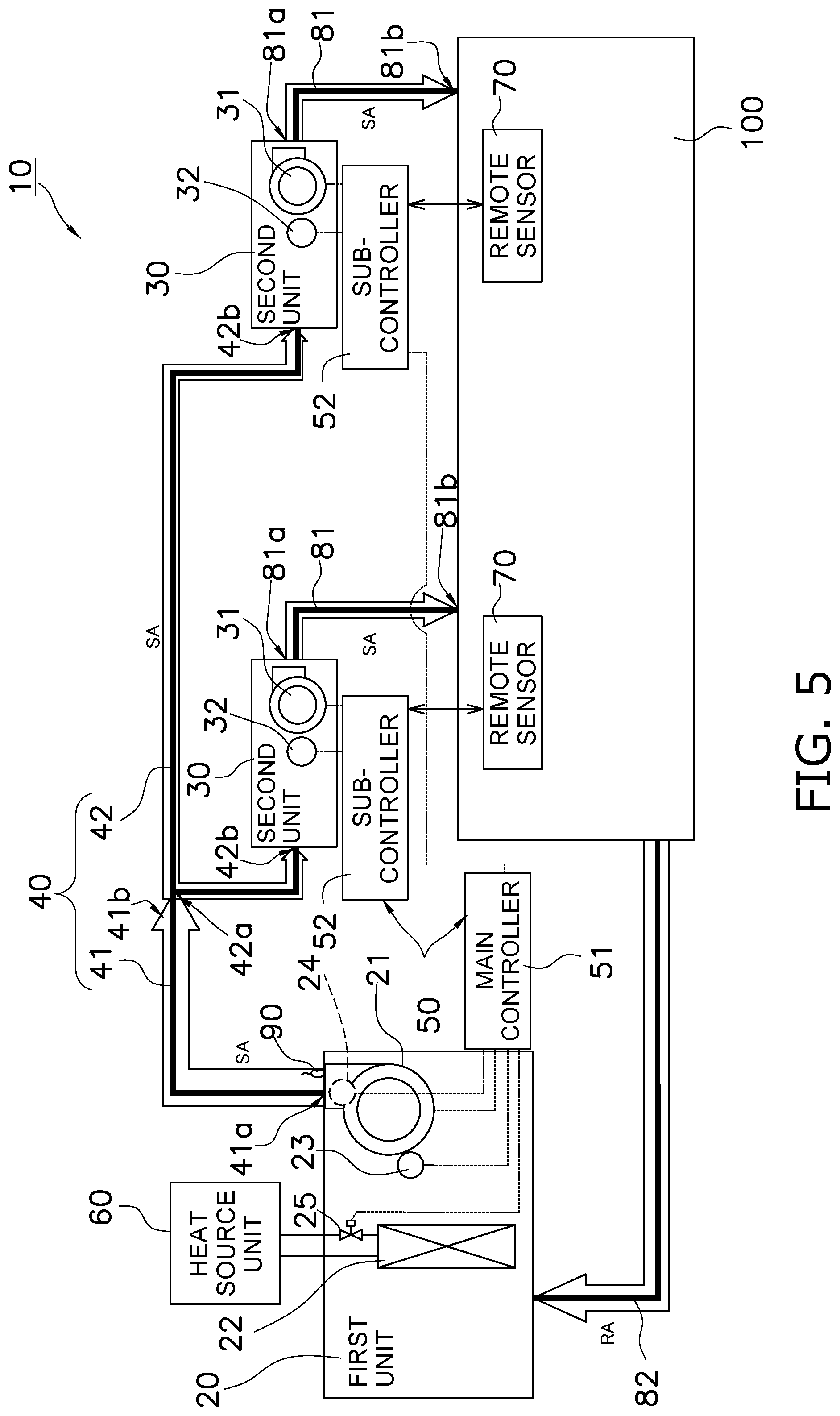 Patent US12320539 Figure 5 – Air supply system