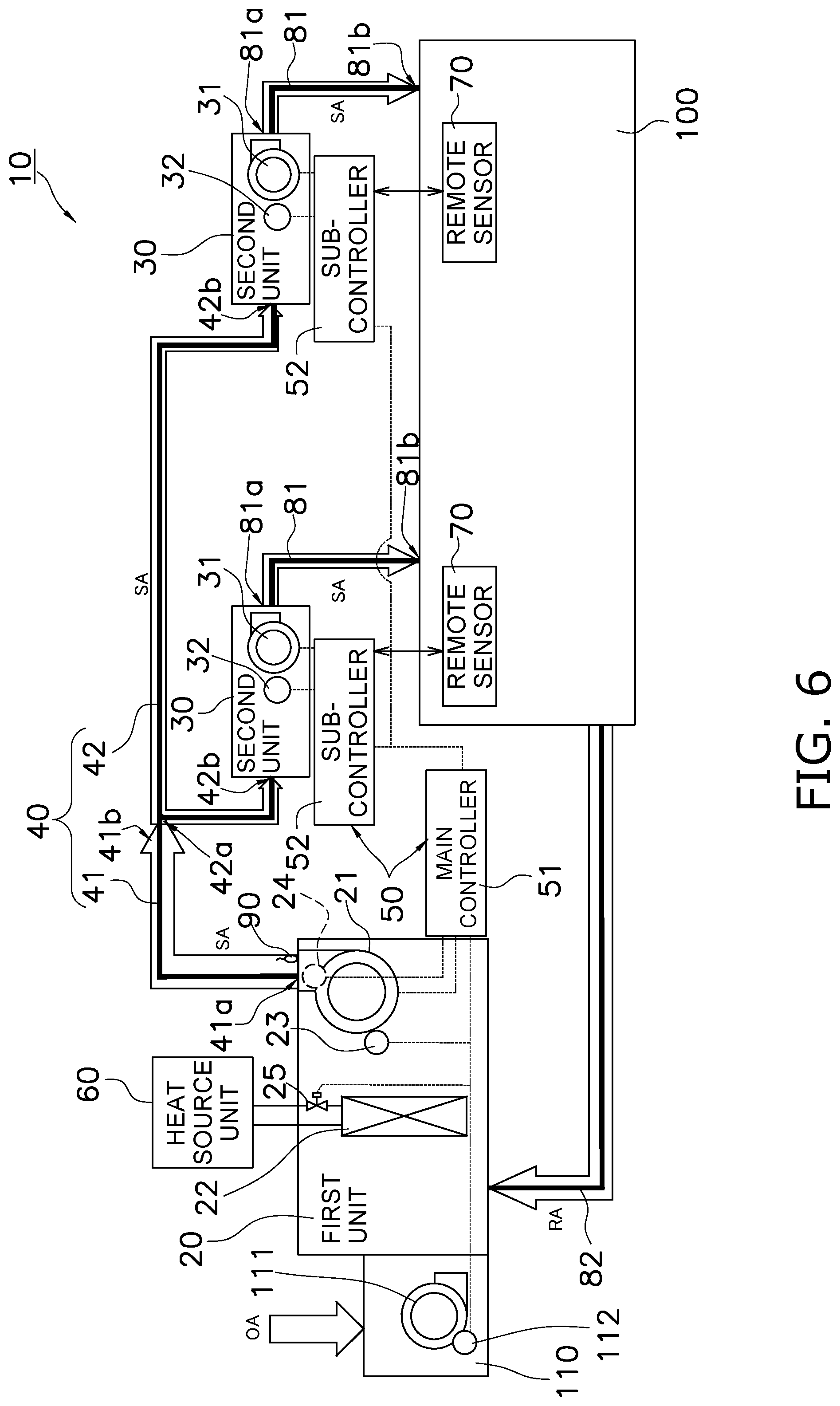 Patent US12320539 Figure 6 – Air supply system