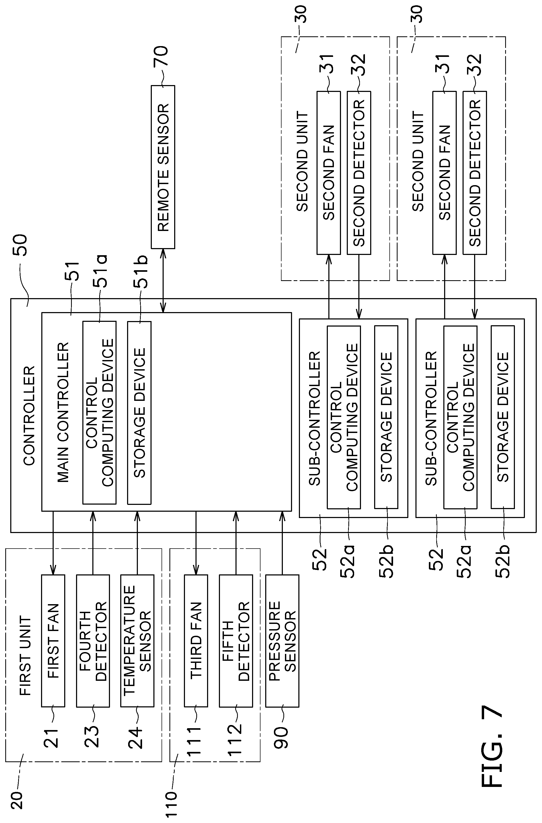 Patent US12320539 Figure 7 – Air supply system