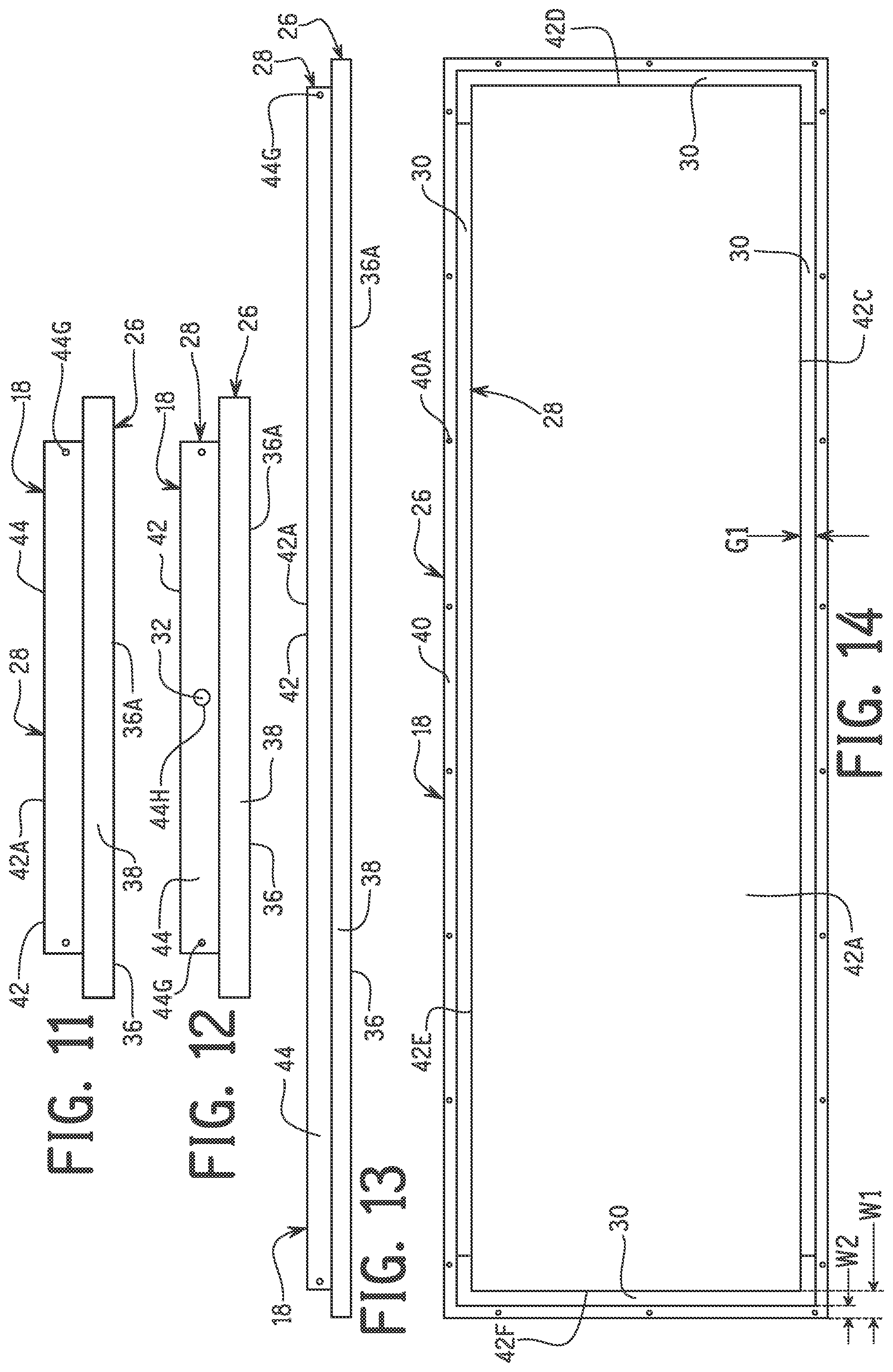 Patent US12320543 Figure 10 – Thermally broken panel assembly for an air handler cabinet