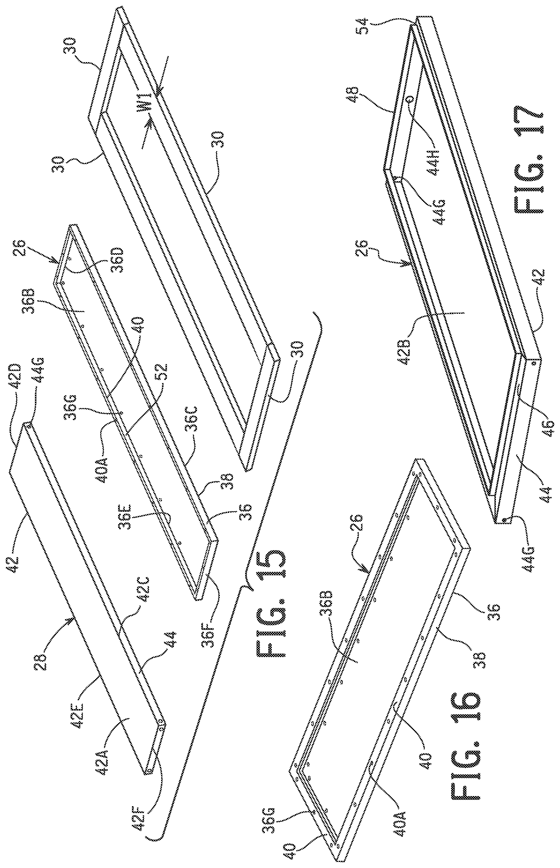 Patent US12320543 Figure 11 – Thermally broken panel assembly for an air handler cabinet