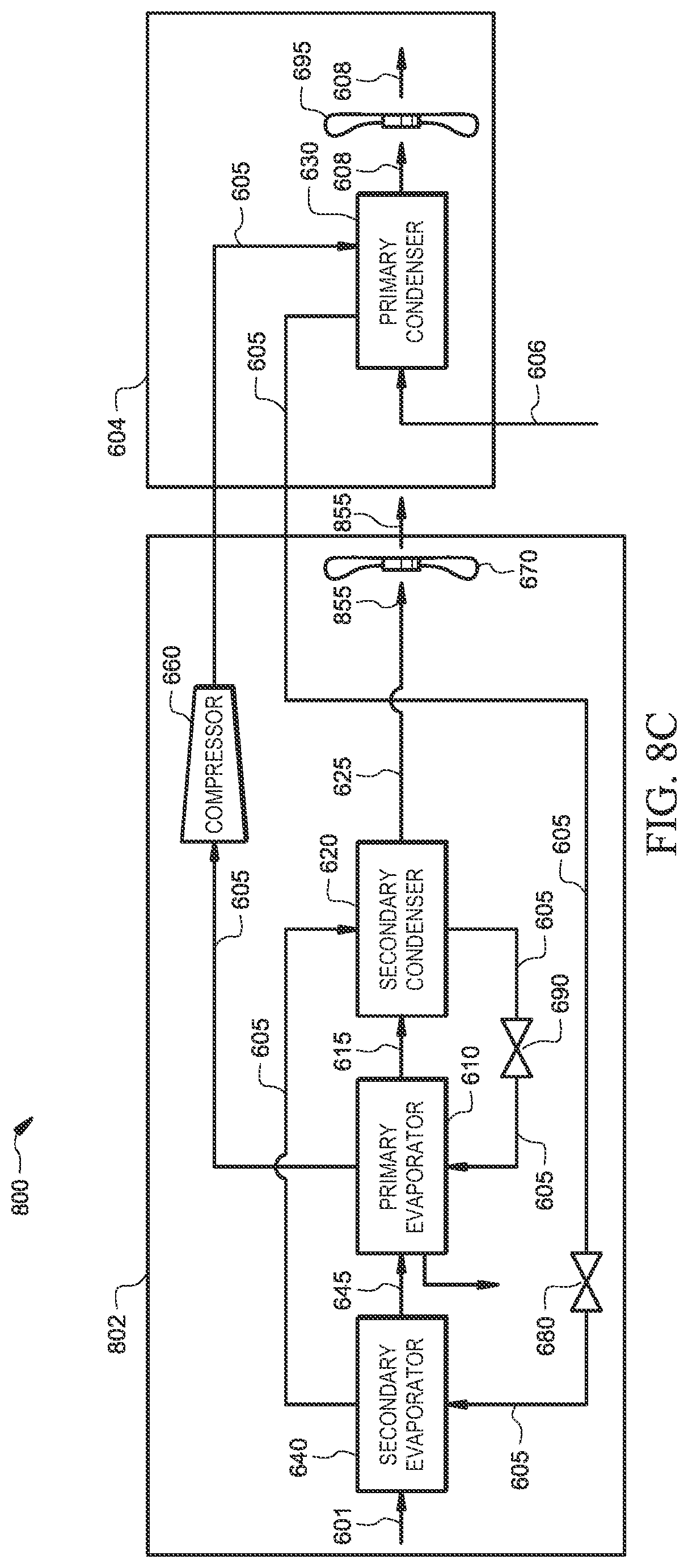 Patent US12320545 Figure 11 – Serial superheat control for a dehumidification system