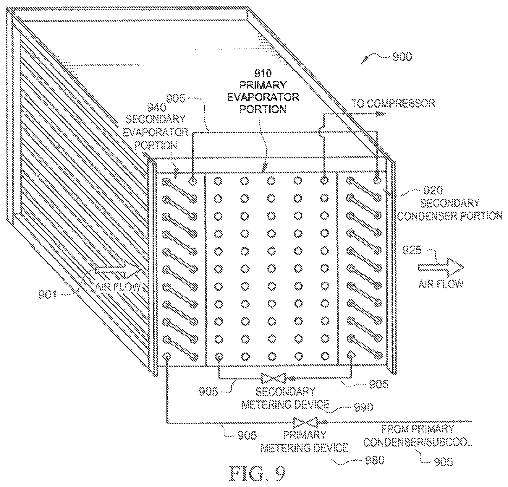 Patent US12320545 Figure 12 – Serial superheat control for a dehumidification system