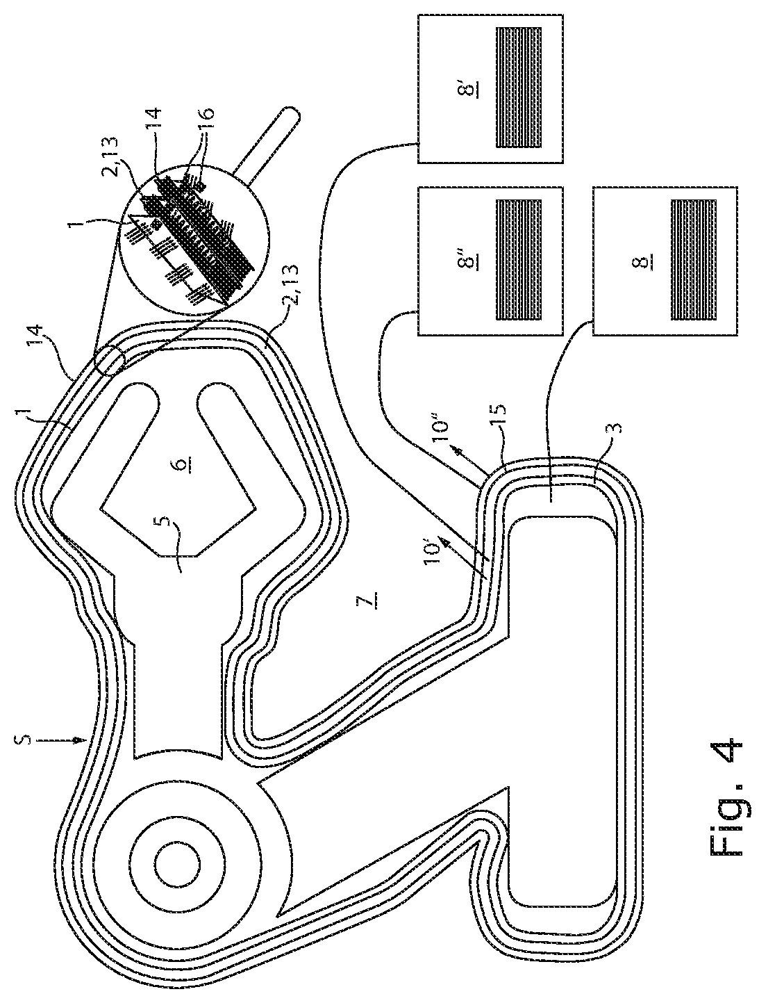Patent US12320546 Figure 4 – Apparatus having a protective envelope, use thereof, and method for operating a room region