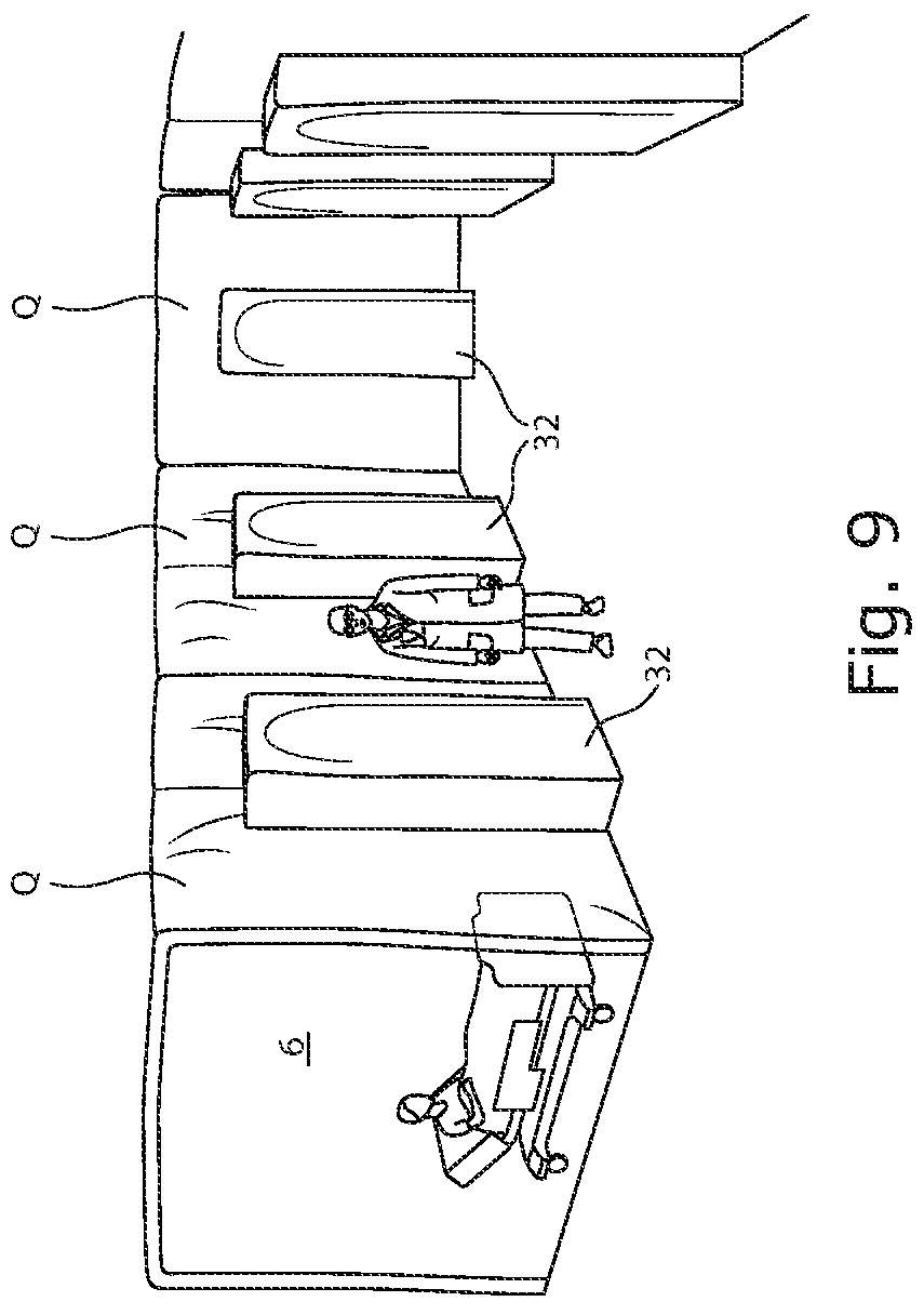 Patent US12320546 Figure 9 – Apparatus having a protective envelope, use thereof, and method for operating a room region